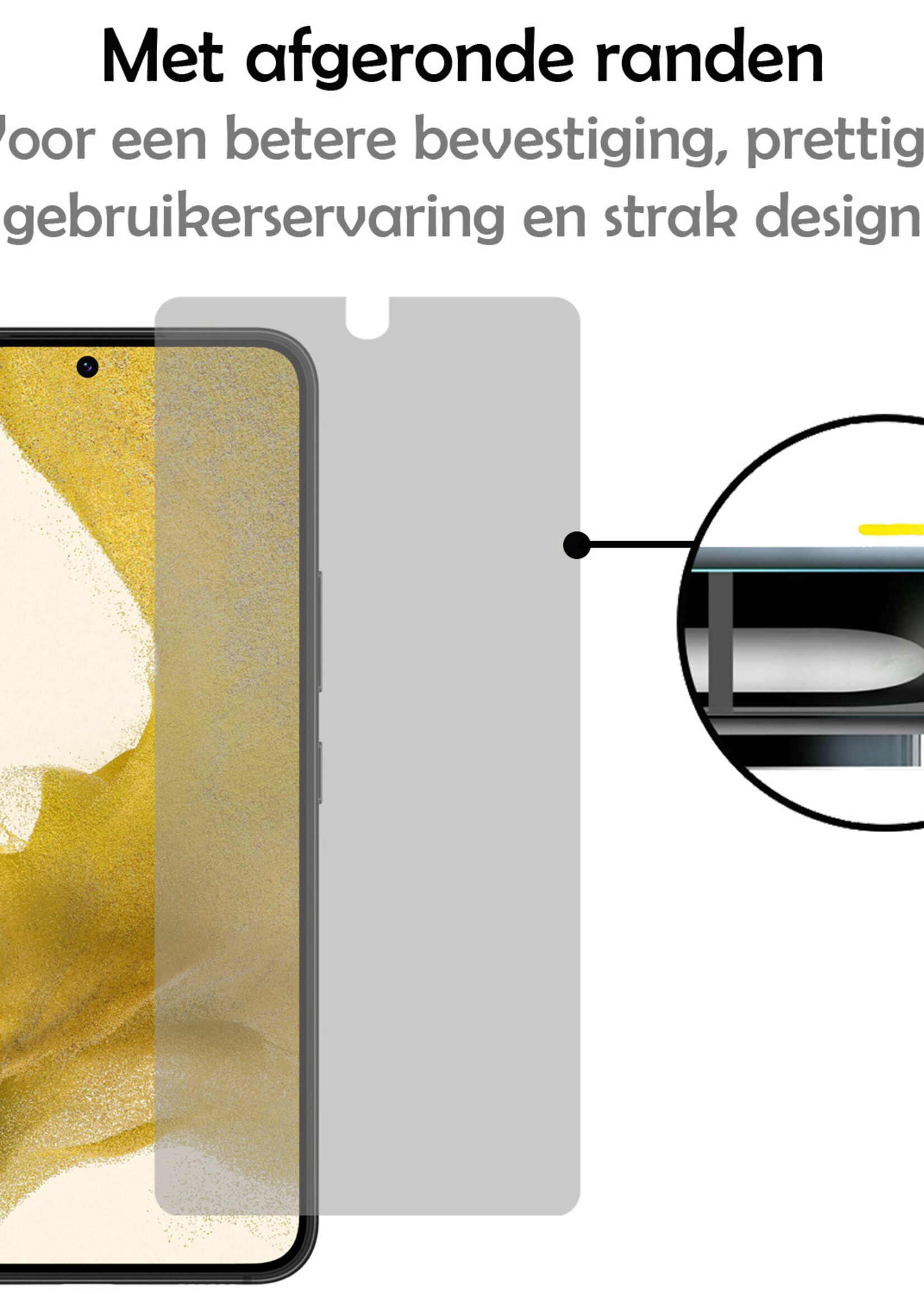 LUQ Screenprotector Geschikt voor Samsung S22 Privacy Screenprotector Bescherm Glas - Privacy Screenprotector Geschikt voor Samsung Galaxy S22 Screenprotector Glas