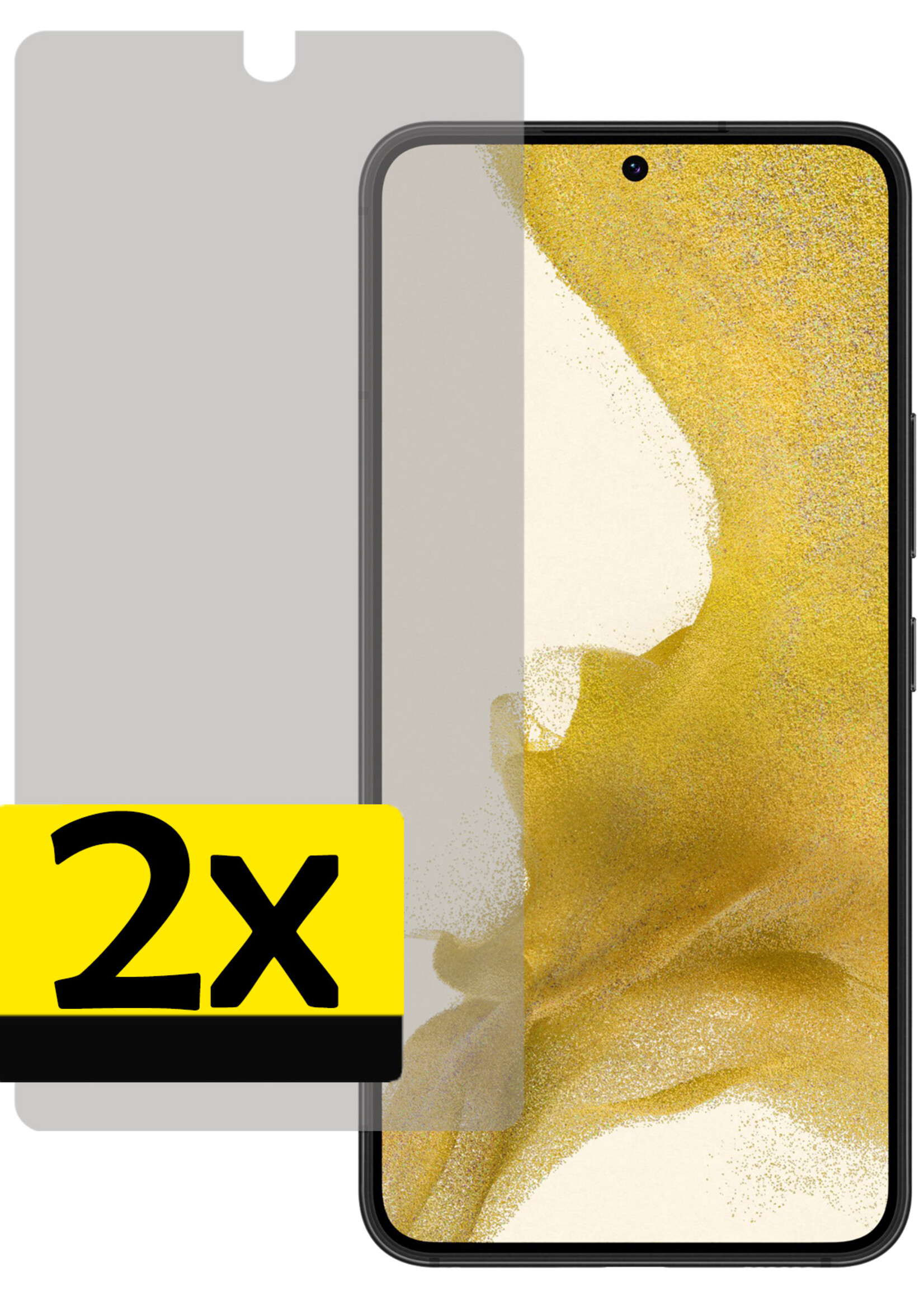 LUQ Screenprotector Geschikt voor Samsung S22 Plus Privacy Screenprotector Bescherm Glas - Privacy Screenprotector Geschikt voor Samsung Galaxy S22 Plus Screenprotector Glas - 2 Stuks