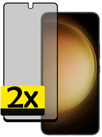 LUQ LUQ Samsung Galaxy S23 Screenprotector Glas Privacy - 2 PACK