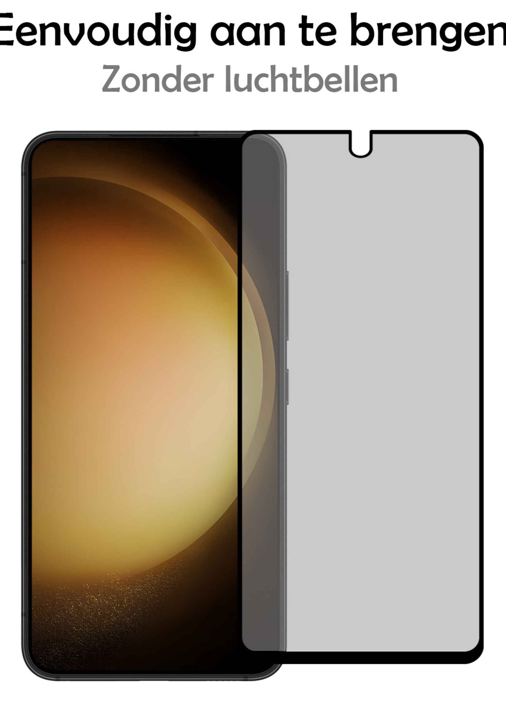 LUQ Screenprotector Geschikt voor Samsung S23 Plus Privacy Screenprotector Bescherm Glas - Privacy Screenprotector Geschikt voor Samsung Galaxy S23 Plus Screenprotector Glas - 2 Stuks