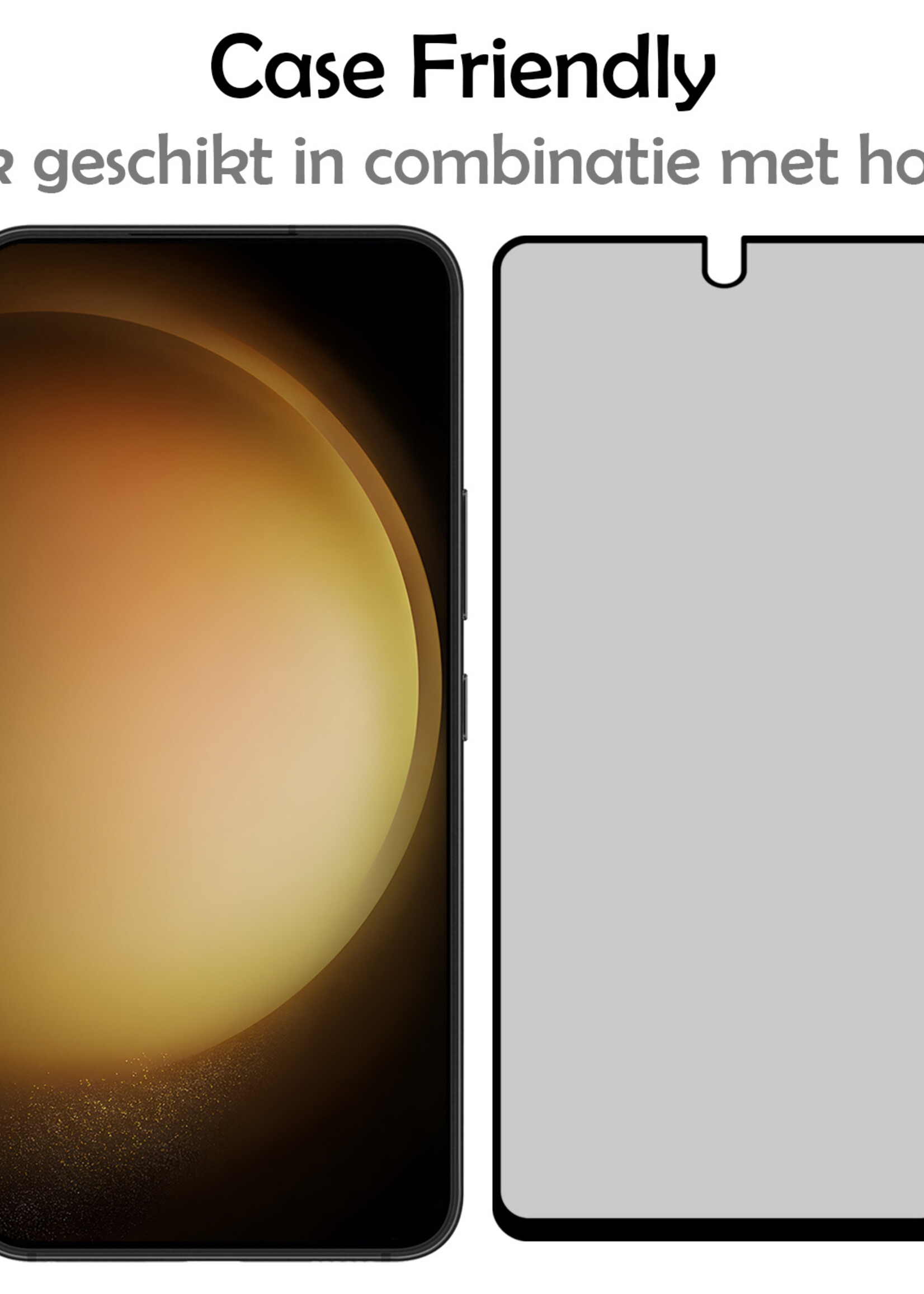 LUQ Screenprotector Geschikt voor Samsung S23 Plus Privacy Screenprotector Bescherm Glas - Privacy Screenprotector Geschikt voor Samsung Galaxy S23 Plus Screenprotector Glas - 2 Stuks