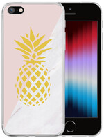 LUQ LUQ iPhone SE 2022 Hoesje Siliconen - Ananas