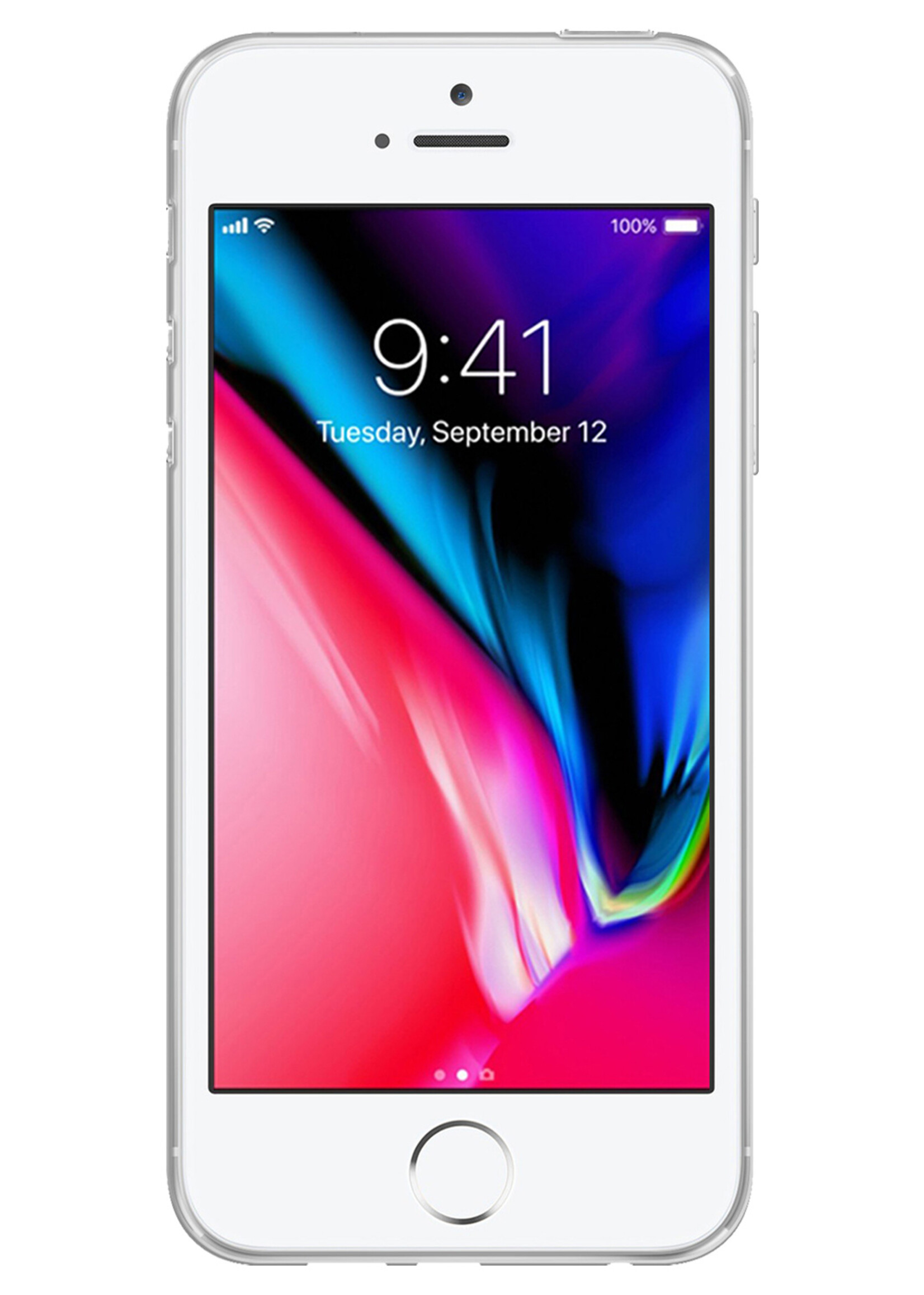 LUQ Hoesje Geschikt voor iPhone 8 Hoesje Siliconen Case - Hoes Geschikt voor iPhone 8 Hoes Siliconen - Ananas