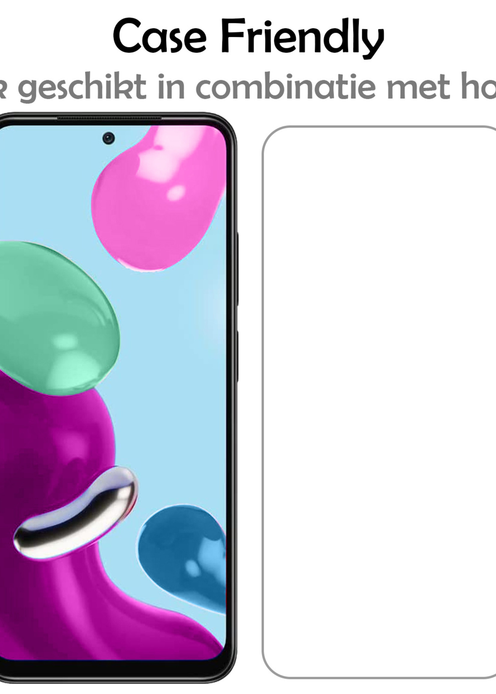 LUQ Screenprotector Geschikt voor Xiaomi Redmi Note 11 Screenprotector Beschermglas Gehard Glas - Screenprotector Geschikt voor Xiaomi Redmi Note 11 Screenprotector Glas