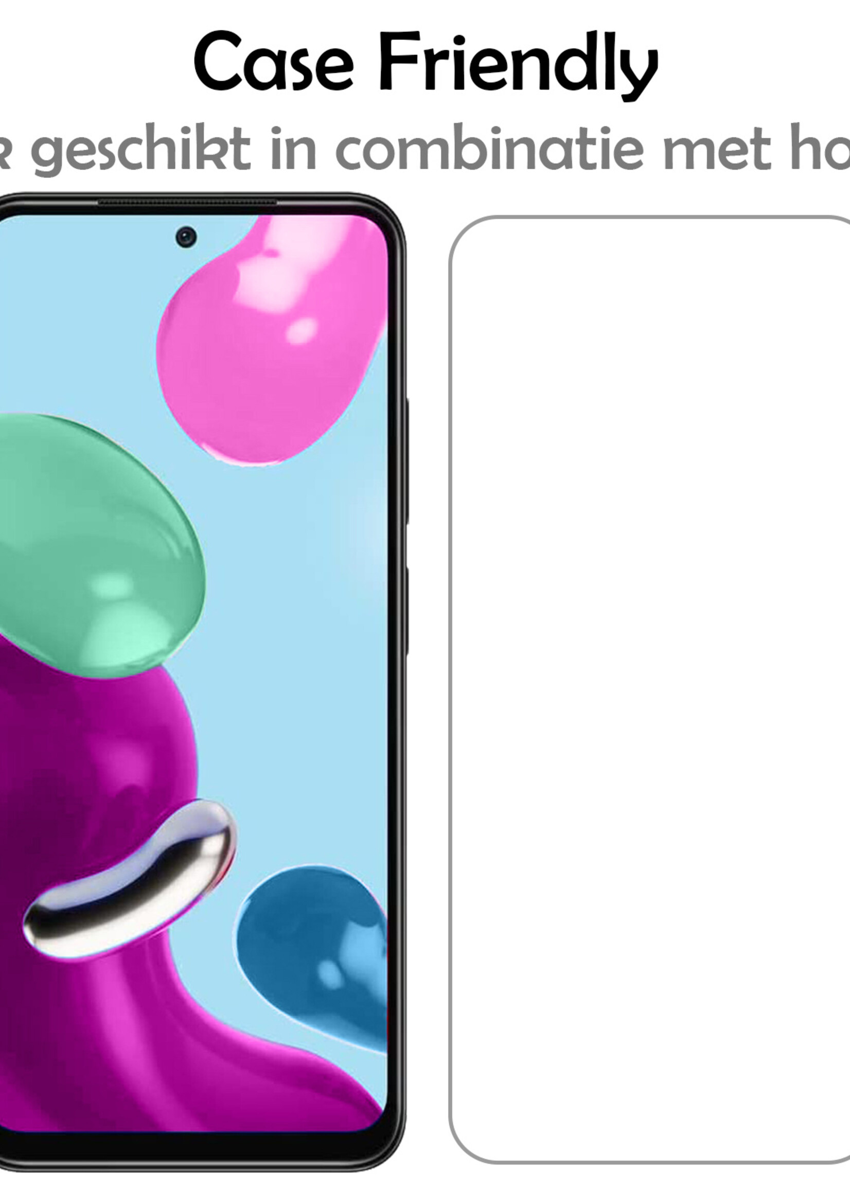 LUQ Screenprotector Geschikt voor Xiaomi Redmi Note 11 Screenprotector Beschermglas Gehard Glas - Screenprotector Geschikt voor Xiaomi Redmi Note 11 Screenprotector Glas - 3 Stuks