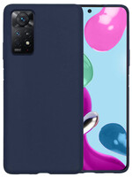 LUQ LUQ Xiaomi Redmi Note 11 Hoesje Siliconen - Donkerblauw
