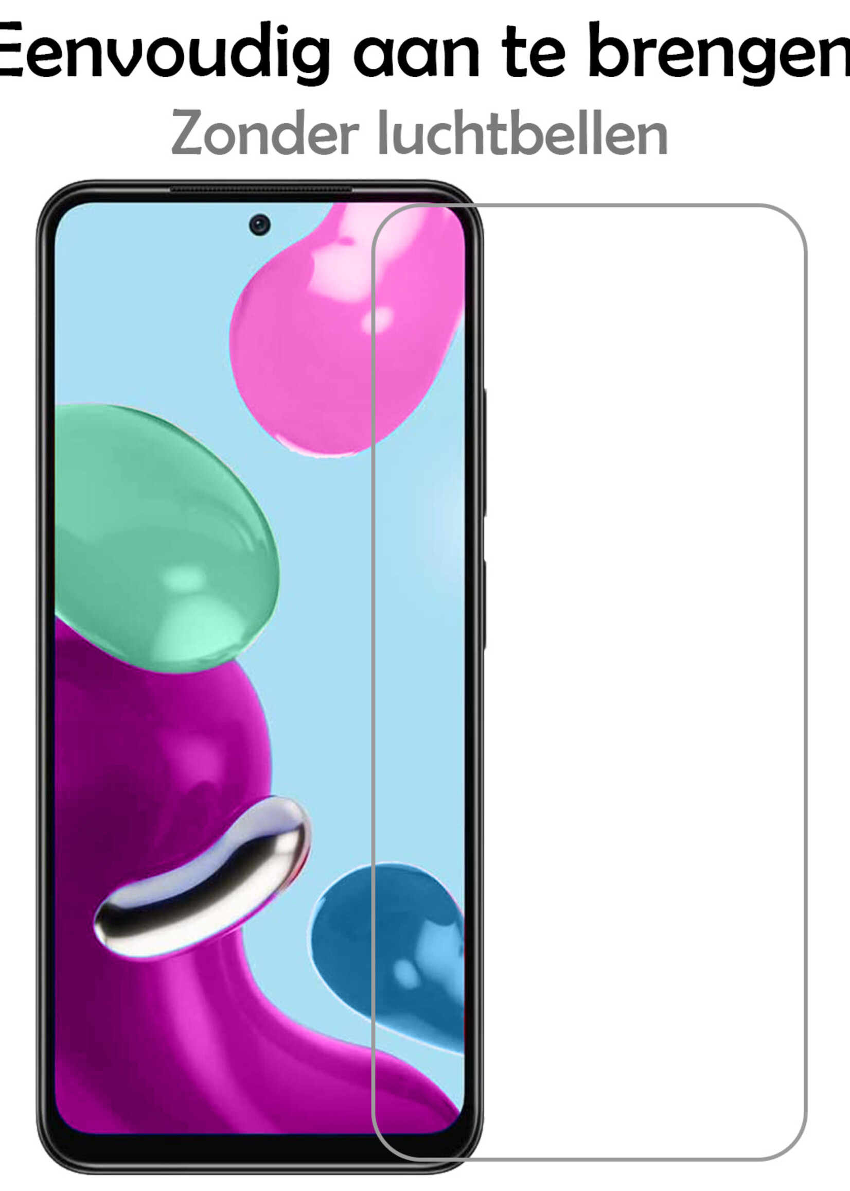 LUQ Hoesje Geschikt voor Xiaomi Redmi Note 11 Pro Hoesje Siliconen Case Met 2x Screenprotector - Hoes Geschikt voor Xiaomi Redmi Note 11 Pro Hoes Siliconen - Transparant