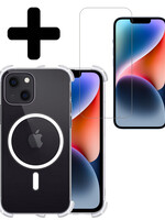 LUQ LUQ iPhone 14 Magsafe Hoesje Transparant Met Screenprotector