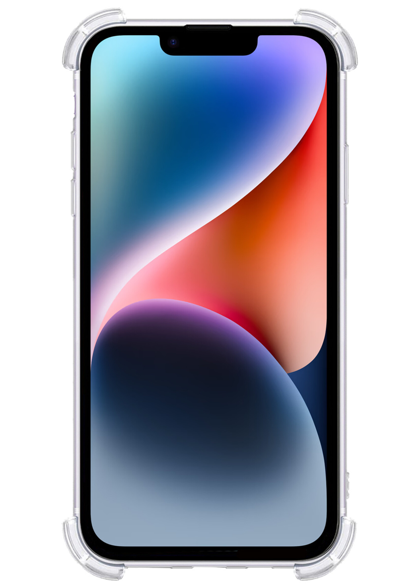 LUQ Hoesje Geschikt voor iPhone 14 Pro Max Hoesje Geschikt voor Magsafe Siliconen Shock Proof Case Met 2x Screenprotector - Transparant