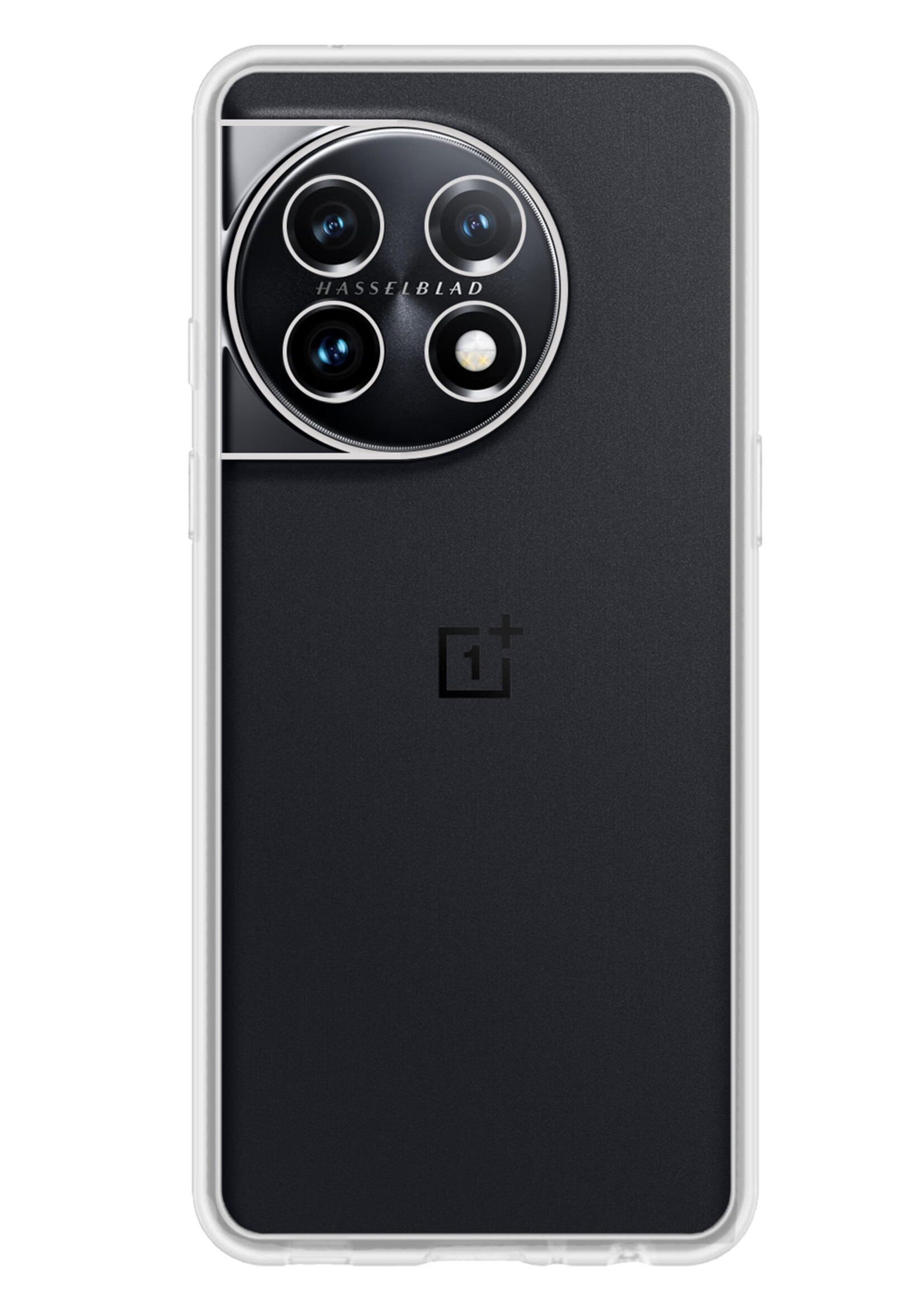 LUQ Hoesje Geschikt voor OnePlus 11 Hoesje Siliconen Case - Hoes Geschikt voor OnePlus 11 Hoes Siliconen - Transparant - 2 Stuks