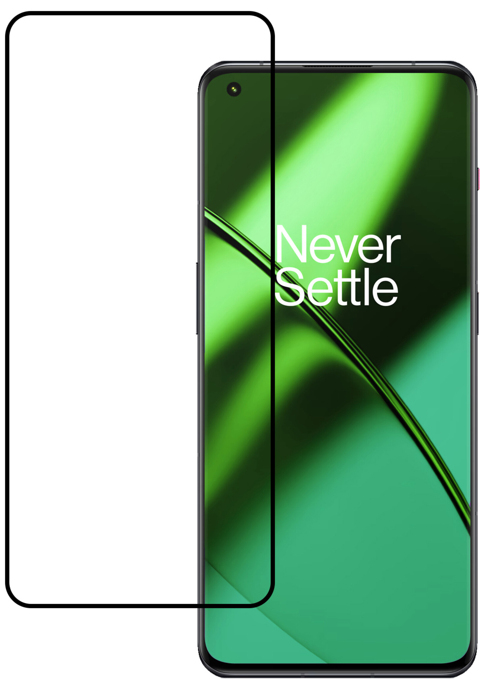 LUQ Screenprotector Geschikt voor OnePlus 11 Screenprotector Glas Full Cover - Screenprotector Geschikt voor OnePlus 11 Screenprotector Full Cover