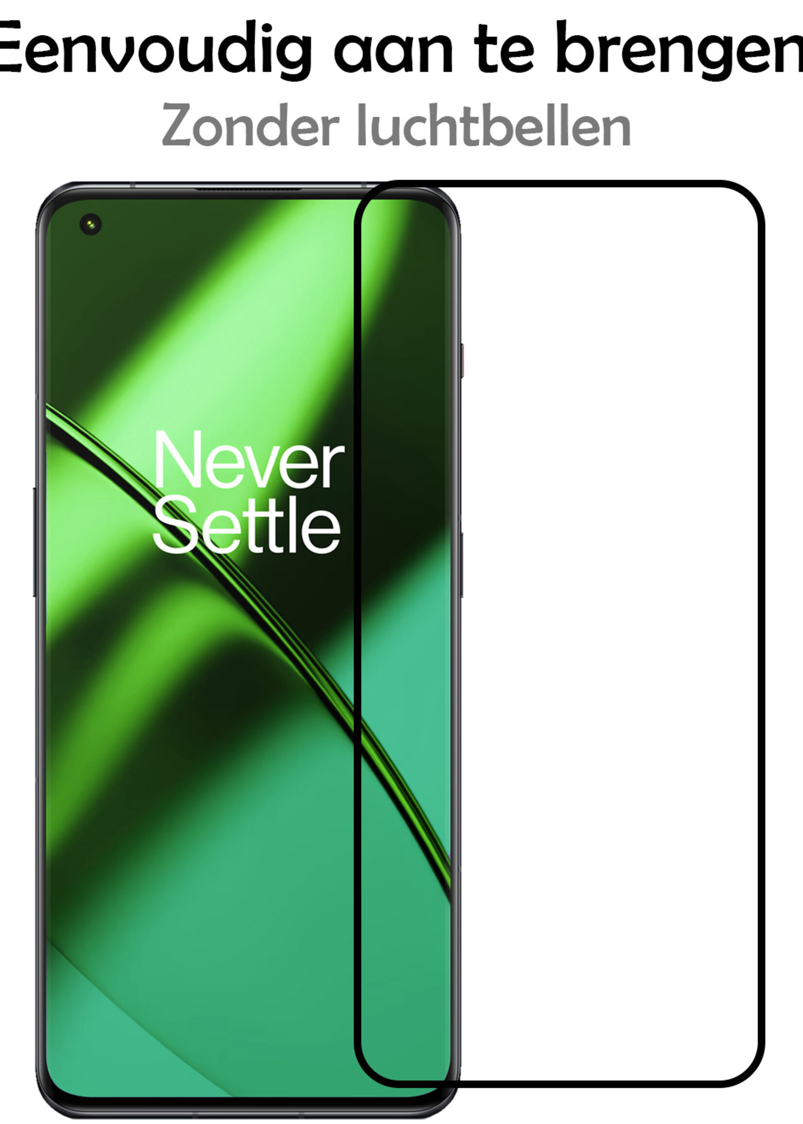 LUQ Screenprotector Geschikt voor OnePlus 11 Screenprotector Glas Full Cover - Screenprotector Geschikt voor OnePlus 11 Screenprotector Full Cover