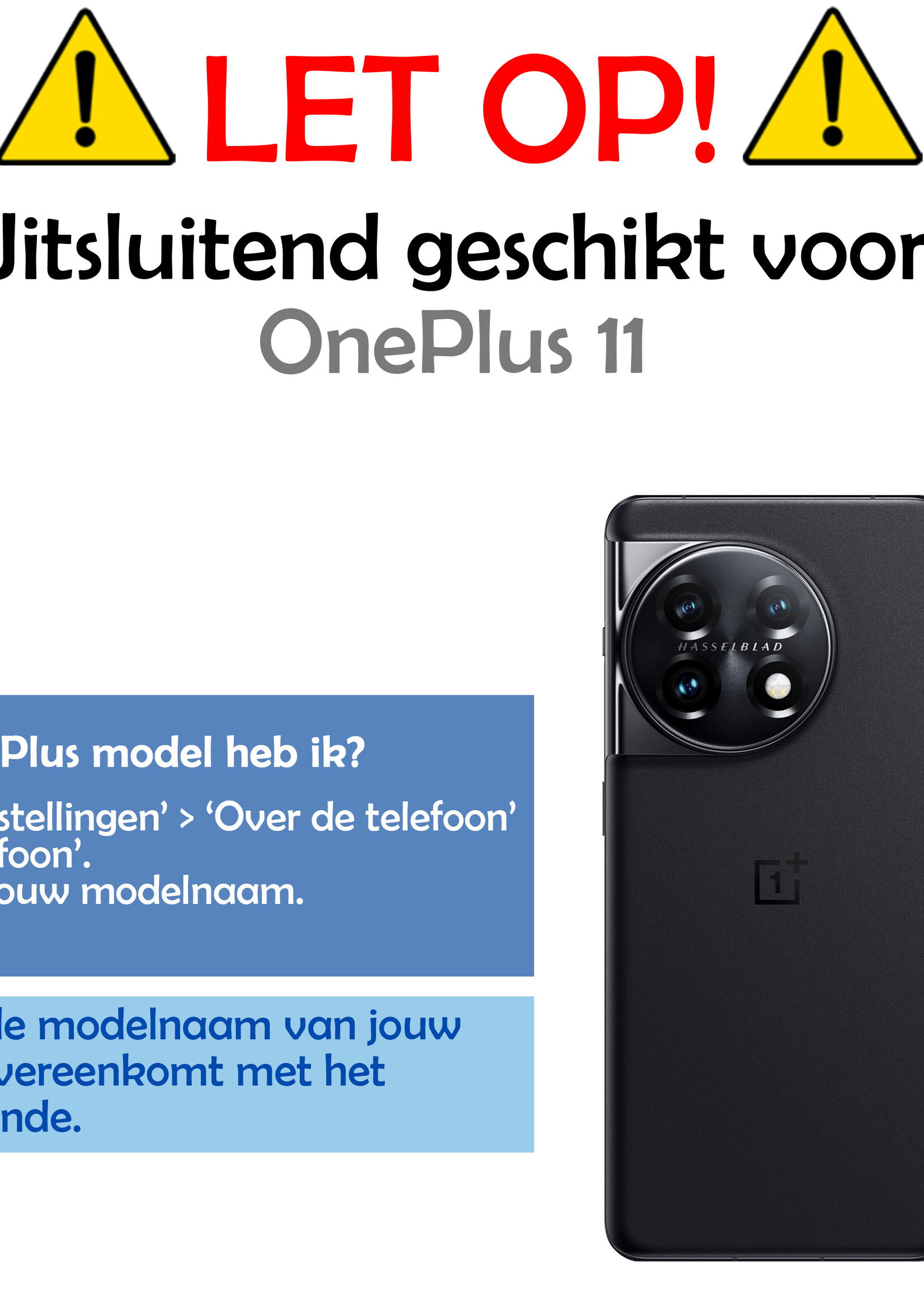 LUQ Screenprotector Geschikt voor OnePlus 11 Screenprotector Glas Full Cover - Screenprotector Geschikt voor OnePlus 11 Screenprotector Full Cover