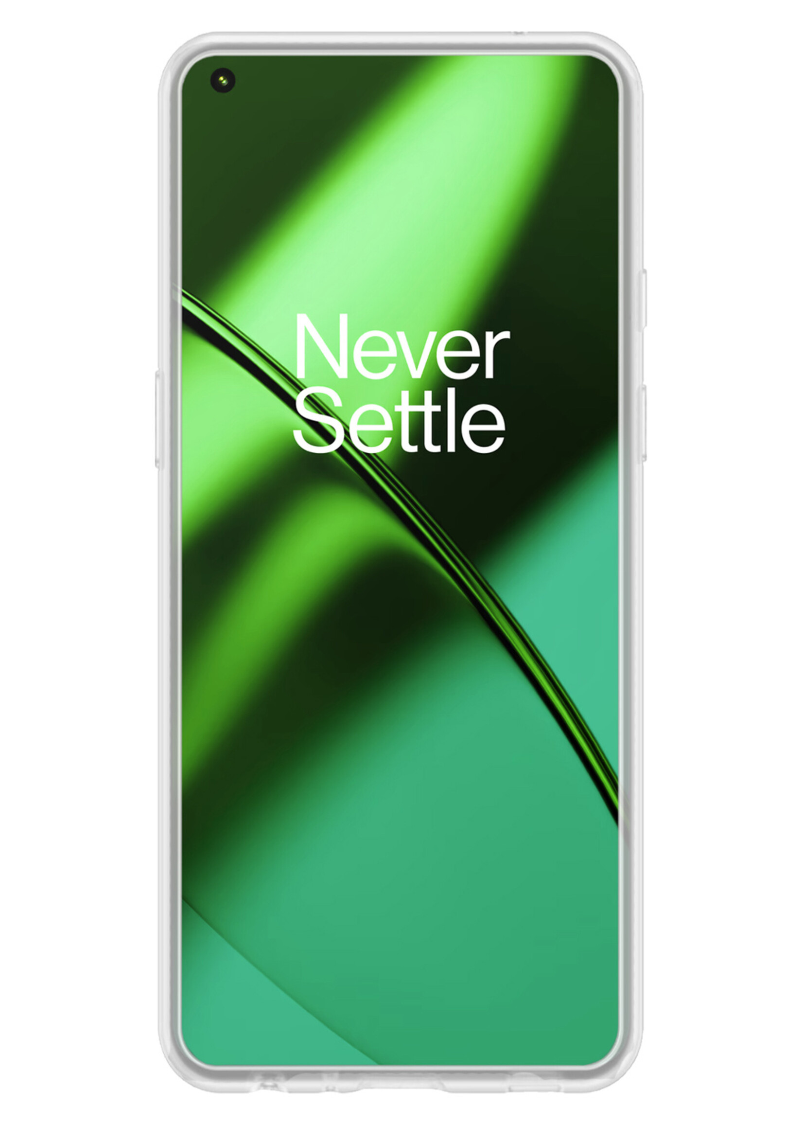LUQ Hoesje Geschikt voor OnePlus 11 Hoesje Siliconen Case Met 2x Screenprotector - Hoes Geschikt voor OnePlus 11 Hoes Siliconen - Transparant