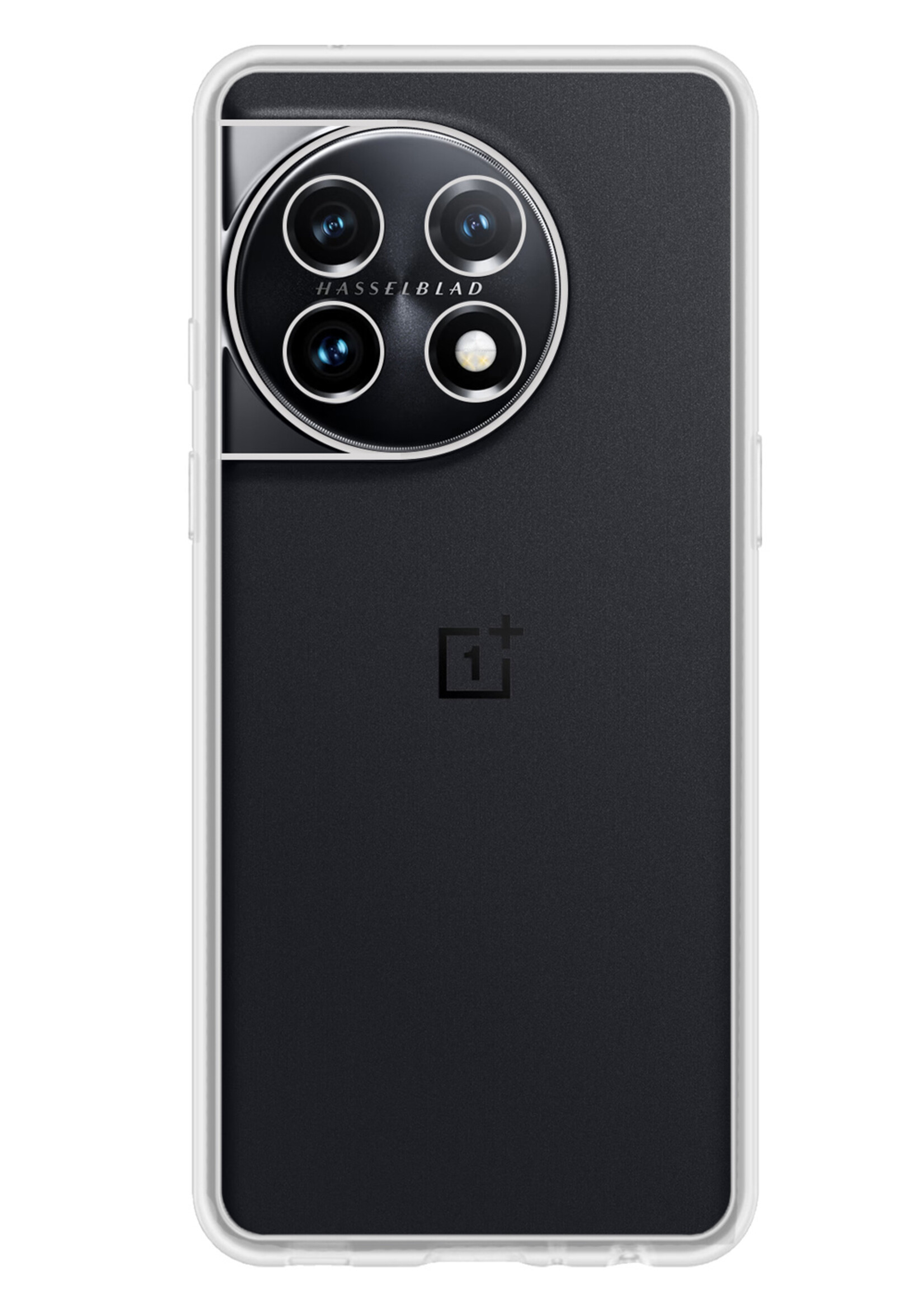 LUQ Hoesje Geschikt voor OnePlus 11 Hoesje Siliconen Case Met 2x Screenprotector - Hoes Geschikt voor OnePlus 11 Hoes Siliconen - Transparant