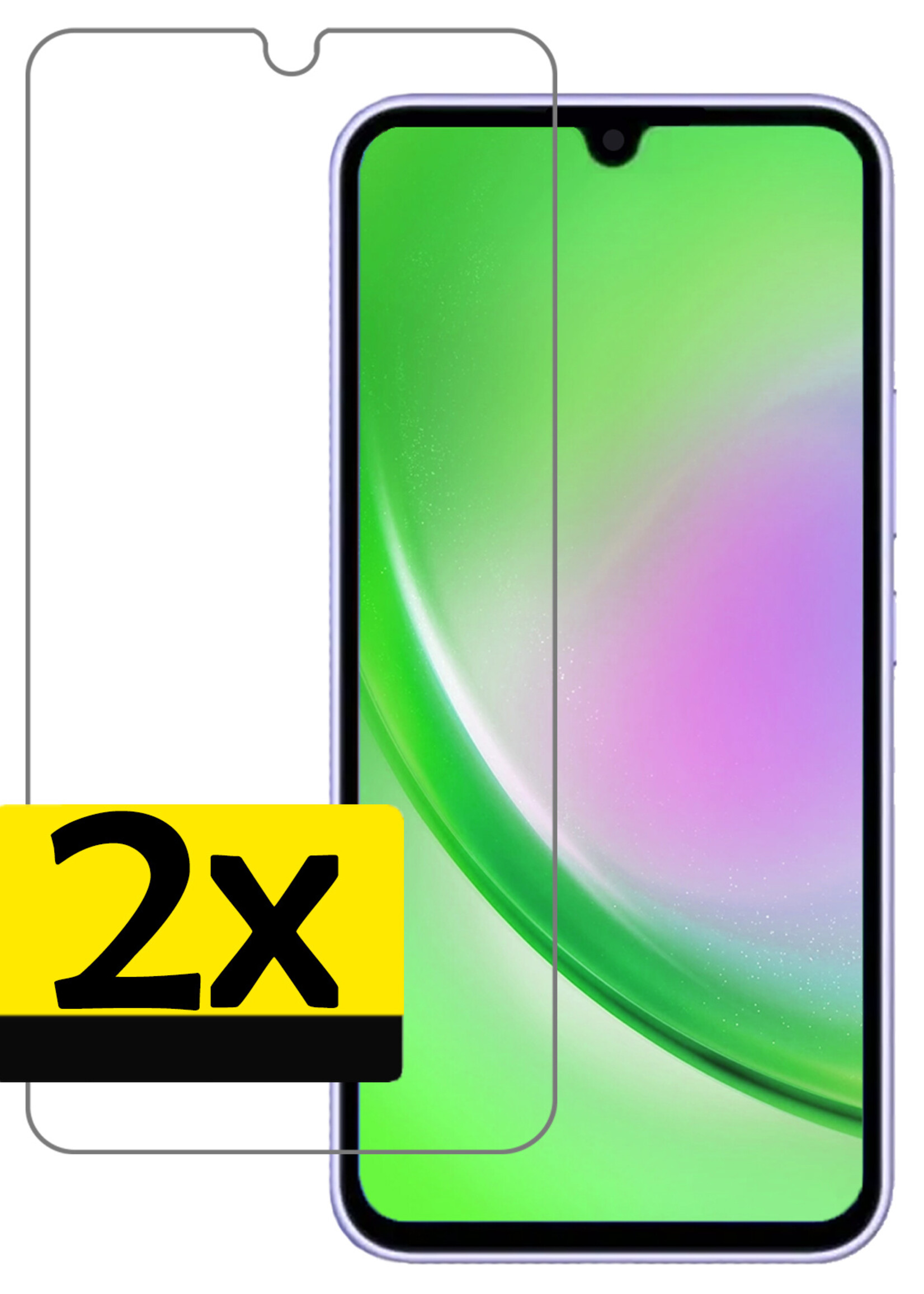 LUQ Screenprotector Geschikt voor Samsung A34 Screenprotector Beschermglas Gehard Glas - Screenprotector Geschikt voor Samsung Galaxy A34 Screenprotector Glas - 2 Stuks