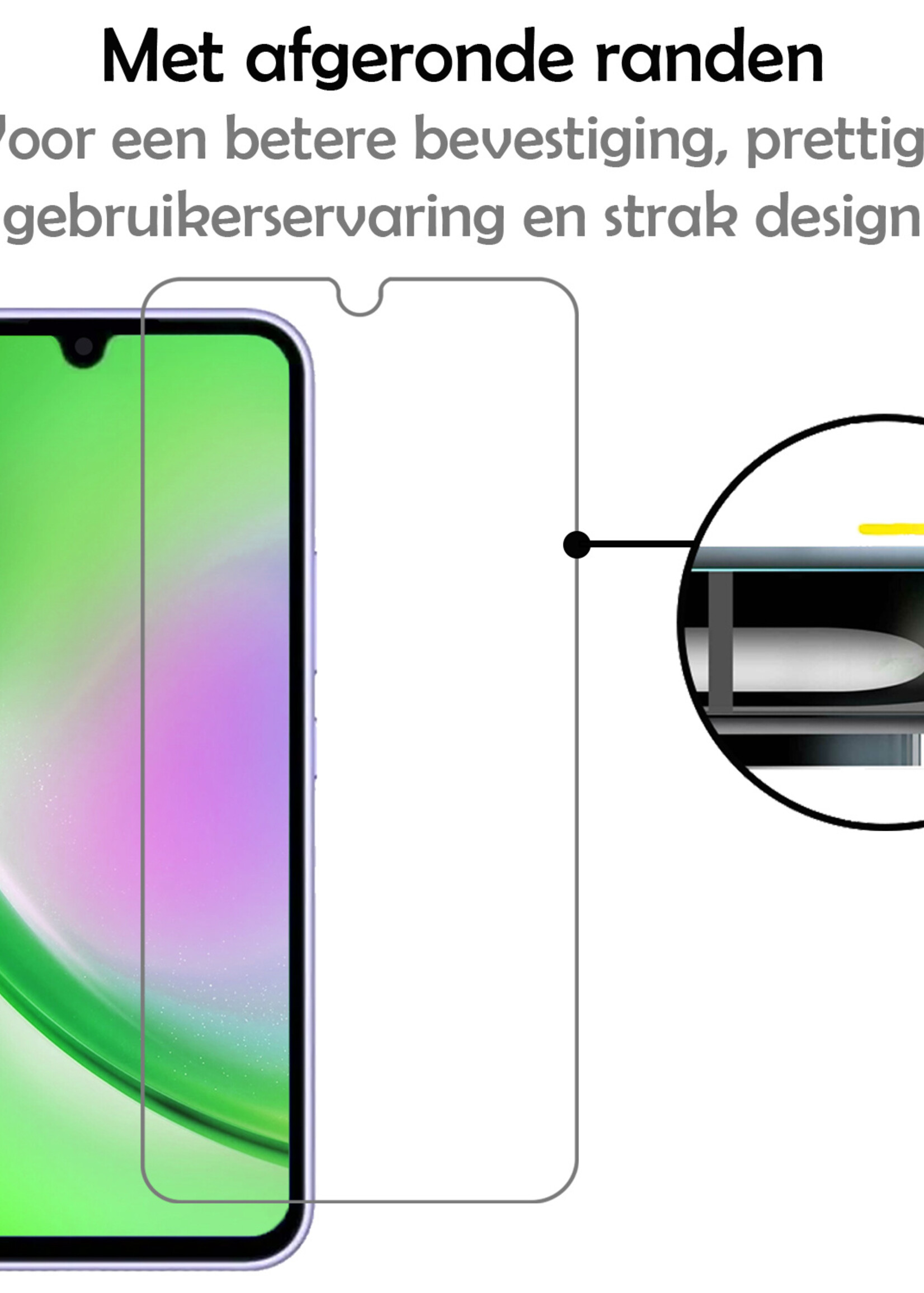 LUQ Screenprotector Geschikt voor Samsung A34 Screenprotector Beschermglas Gehard Glas - Screenprotector Geschikt voor Samsung Galaxy A34 Screenprotector Glas - 3 Stuks