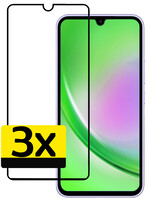 LUQ LUQ Samsung Galaxy A34 Screenprotector Glas Full Cover - 3 PACK