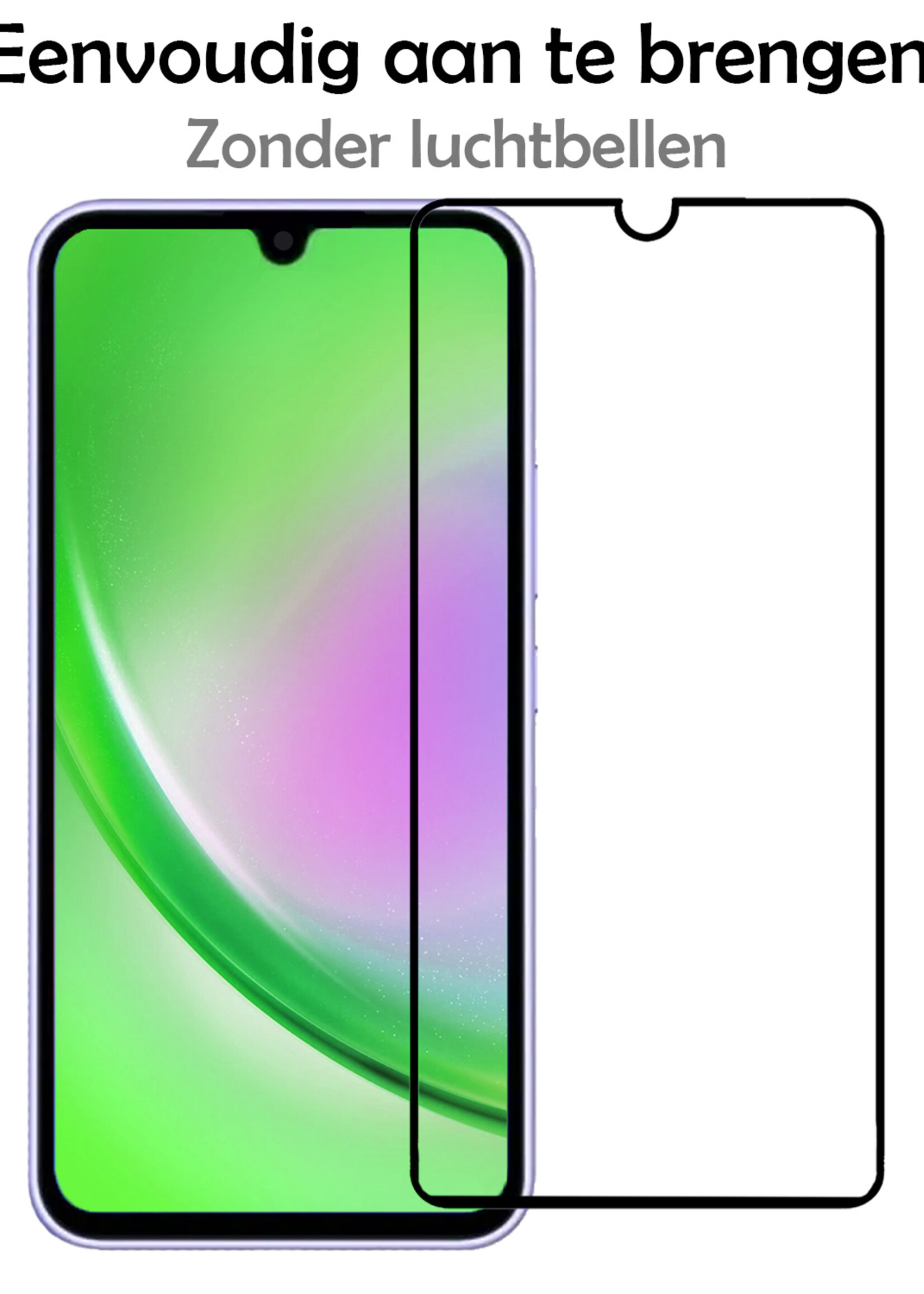 LUQ Screenprotector Geschikt voor Samsung A34 Screenprotector Glas Full Cover - Screenprotector Geschikt voor Samsung Galaxy A34 Screenprotector Full Cover - 3 Stuks