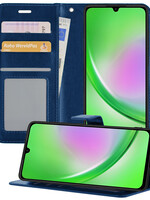 LUQ LUQ Samsung Galaxy A34 Hoesje Bookcase - Donkerblauw