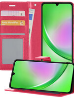LUQ LUQ Samsung Galaxy A34 Hoesje Bookcase - Donkerroze