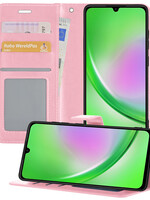 LUQ LUQ Samsung Galaxy A34 Hoesje Bookcase - Lichtroze