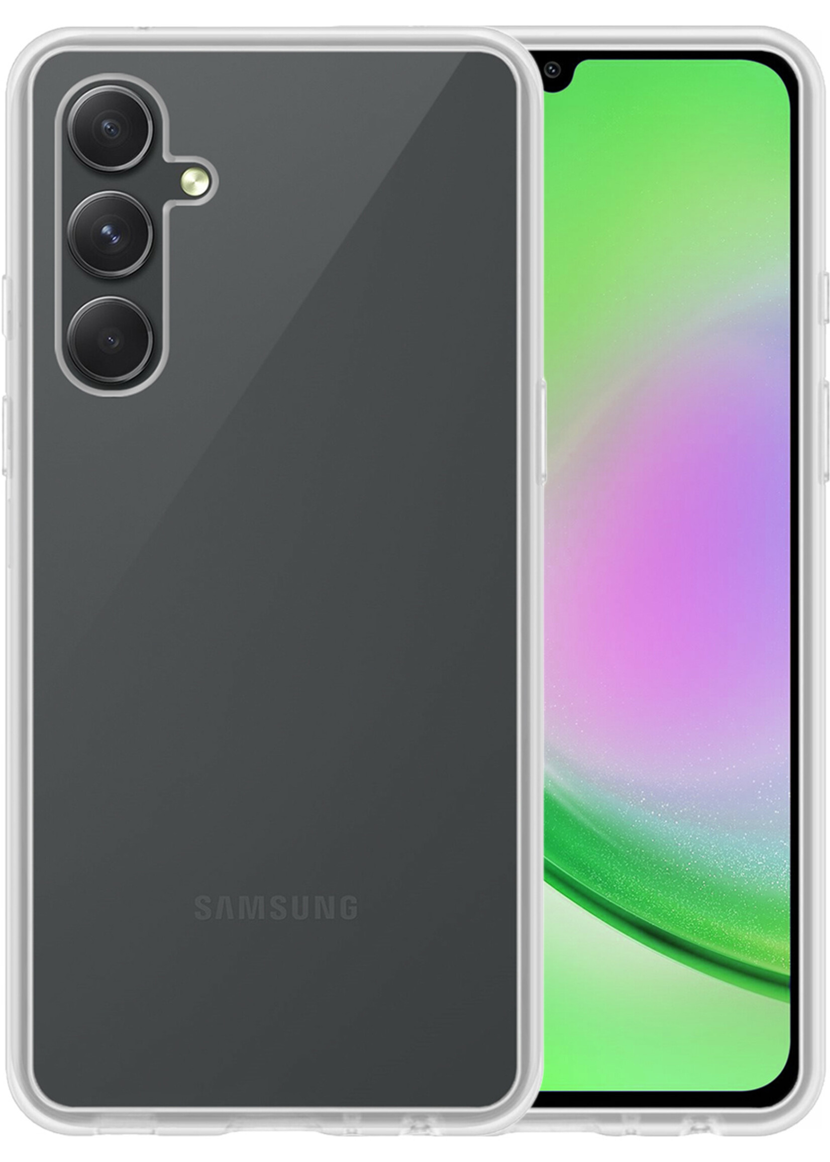 LUQ Hoesje Geschikt voor Samsung A34 Hoesje Siliconen Case - Hoes Geschikt voor Samsung Galaxy A34 Hoes Siliconen - Transparant