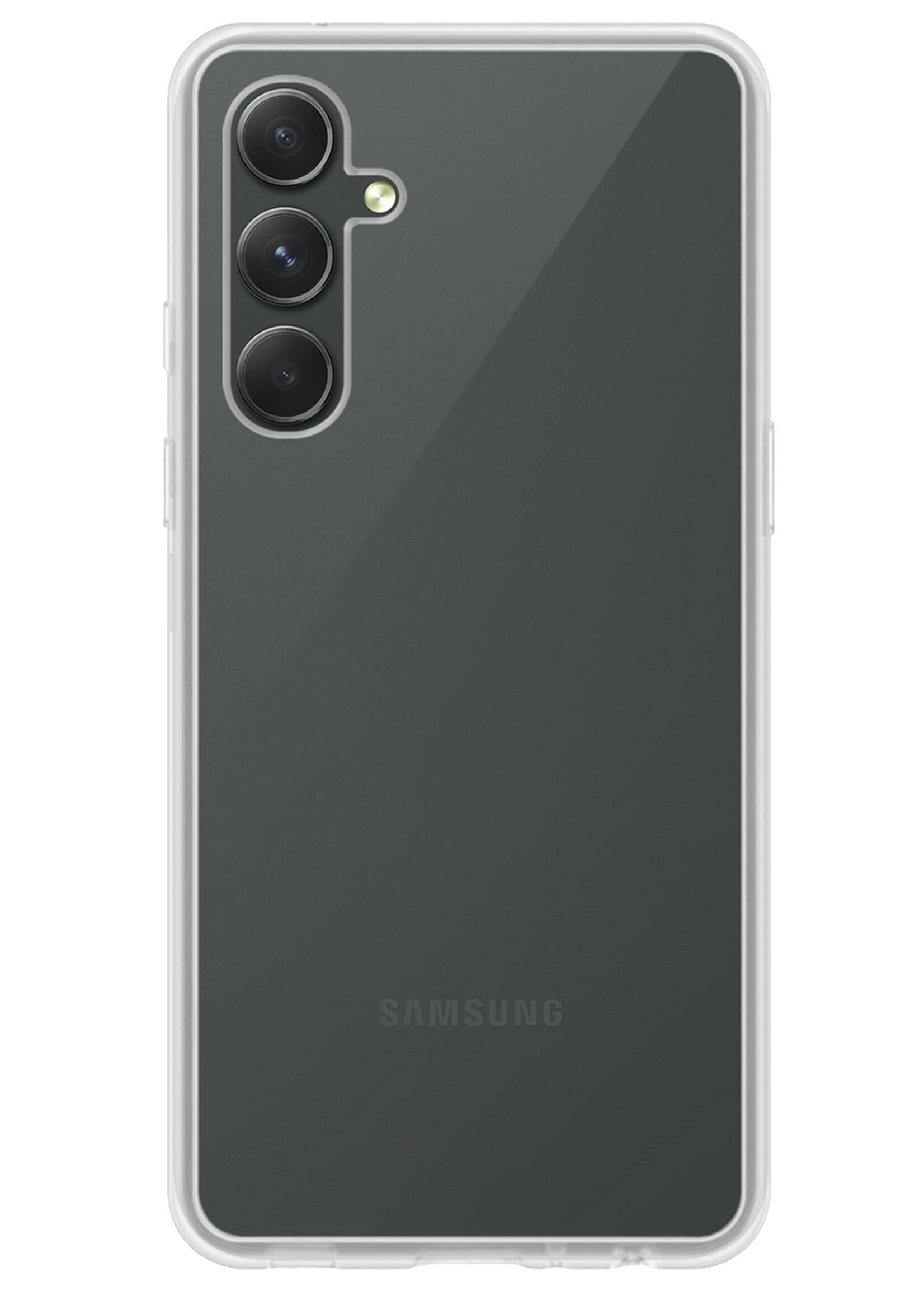 LUQ Hoesje Geschikt voor Samsung A34 Hoesje Siliconen Case - Hoes Geschikt voor Samsung Galaxy A34 Hoes Siliconen - Transparant