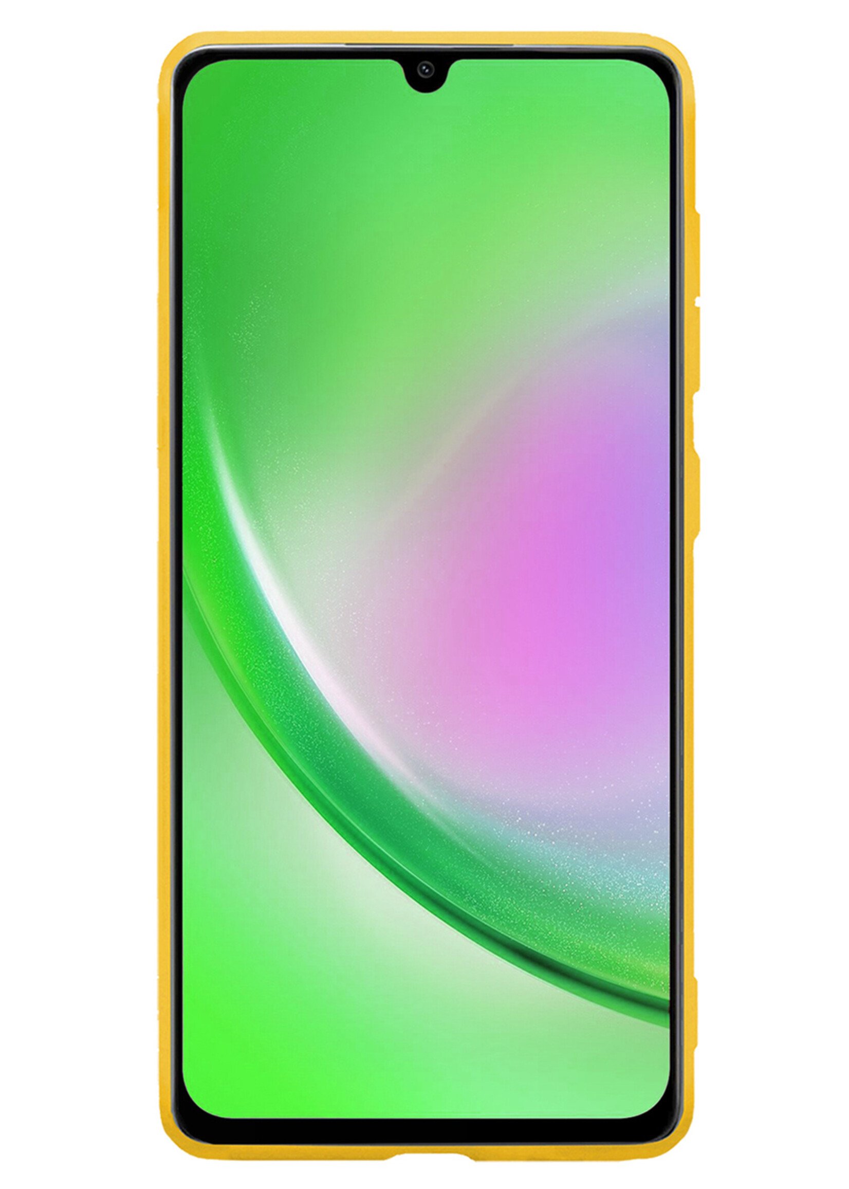 LUQ Hoesje Geschikt voor Samsung A34 Hoesje Siliconen Case - Hoes Geschikt voor Samsung Galaxy A34 Hoes Siliconen - Geel - 2 Stuks