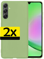 LUQ LUQ Samsung Galaxy A34 Hoesje Siliconen - Groen - 2 PACK