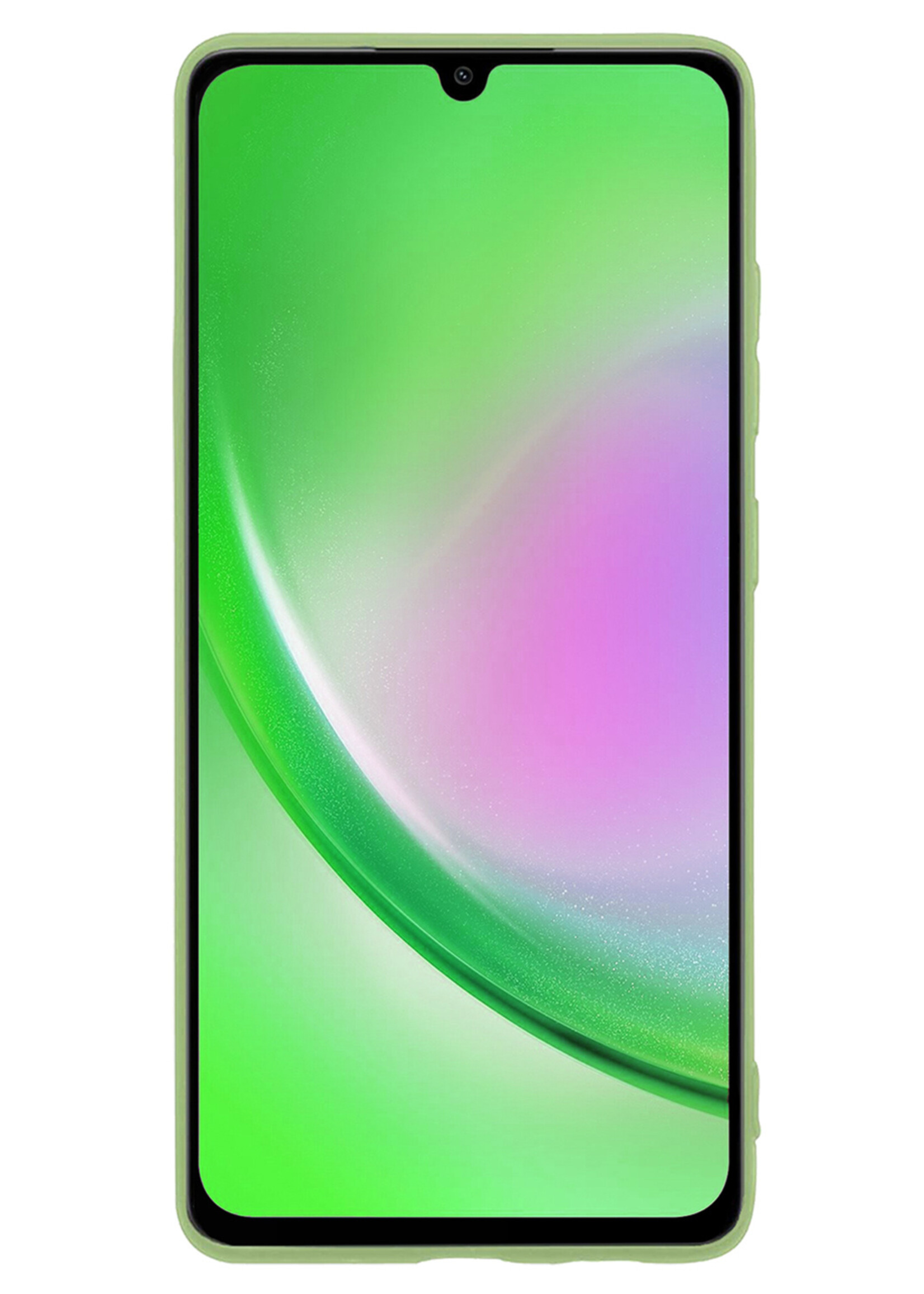 LUQ Hoesje Geschikt voor Samsung A34 Hoesje Siliconen Case - Hoes Geschikt voor Samsung Galaxy A34 Hoes Siliconen - Groen - 2 Stuks