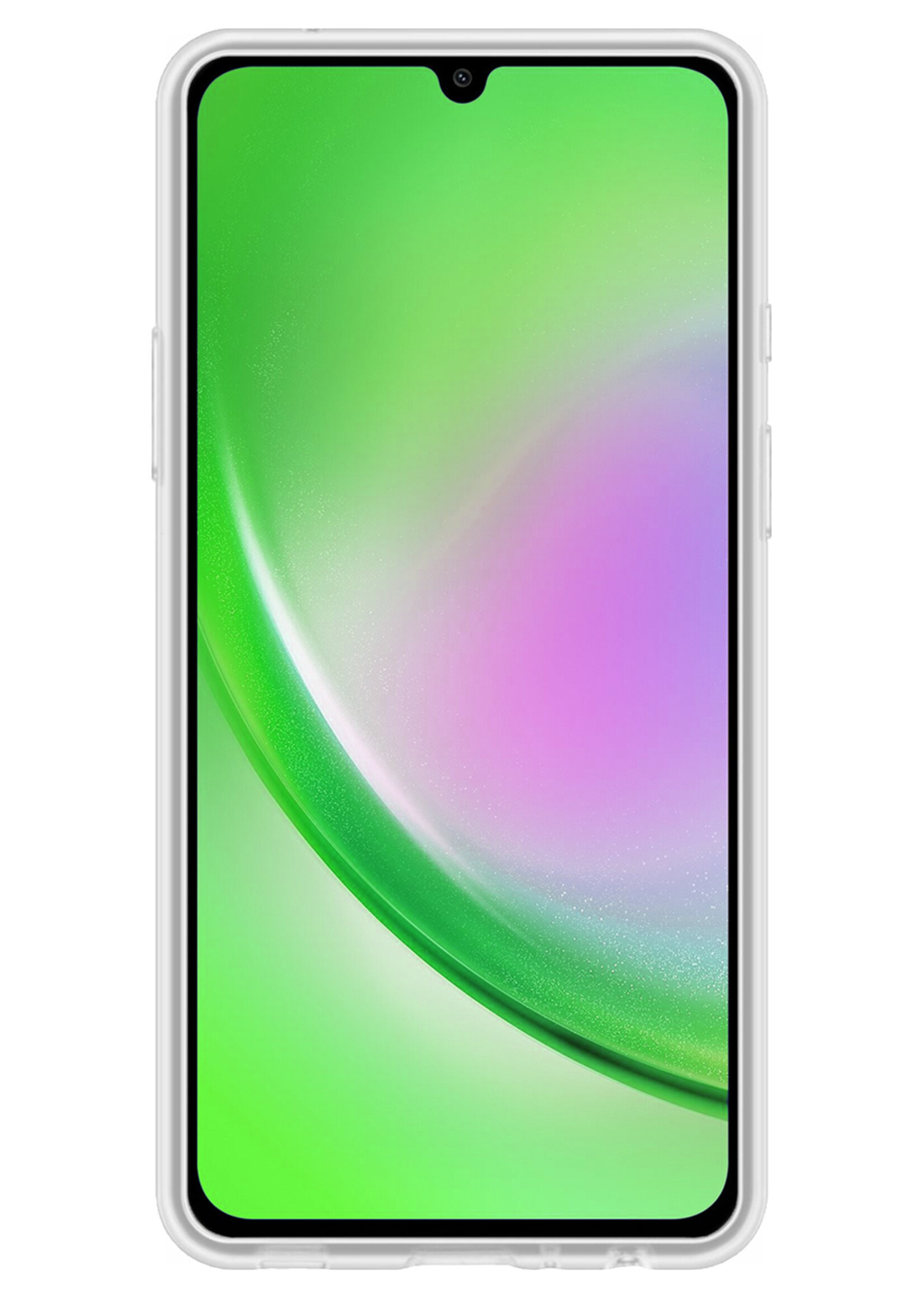 LUQ Hoesje Geschikt voor Samsung A34 Hoesje Siliconen Case - Hoes Geschikt voor Samsung Galaxy A34 Hoes Siliconen - Transparant - 2 Stuks