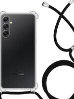 LUQ LUQ Samsung Galaxy A34 Hoesje Transparant Shockproof Met Zwart Koord