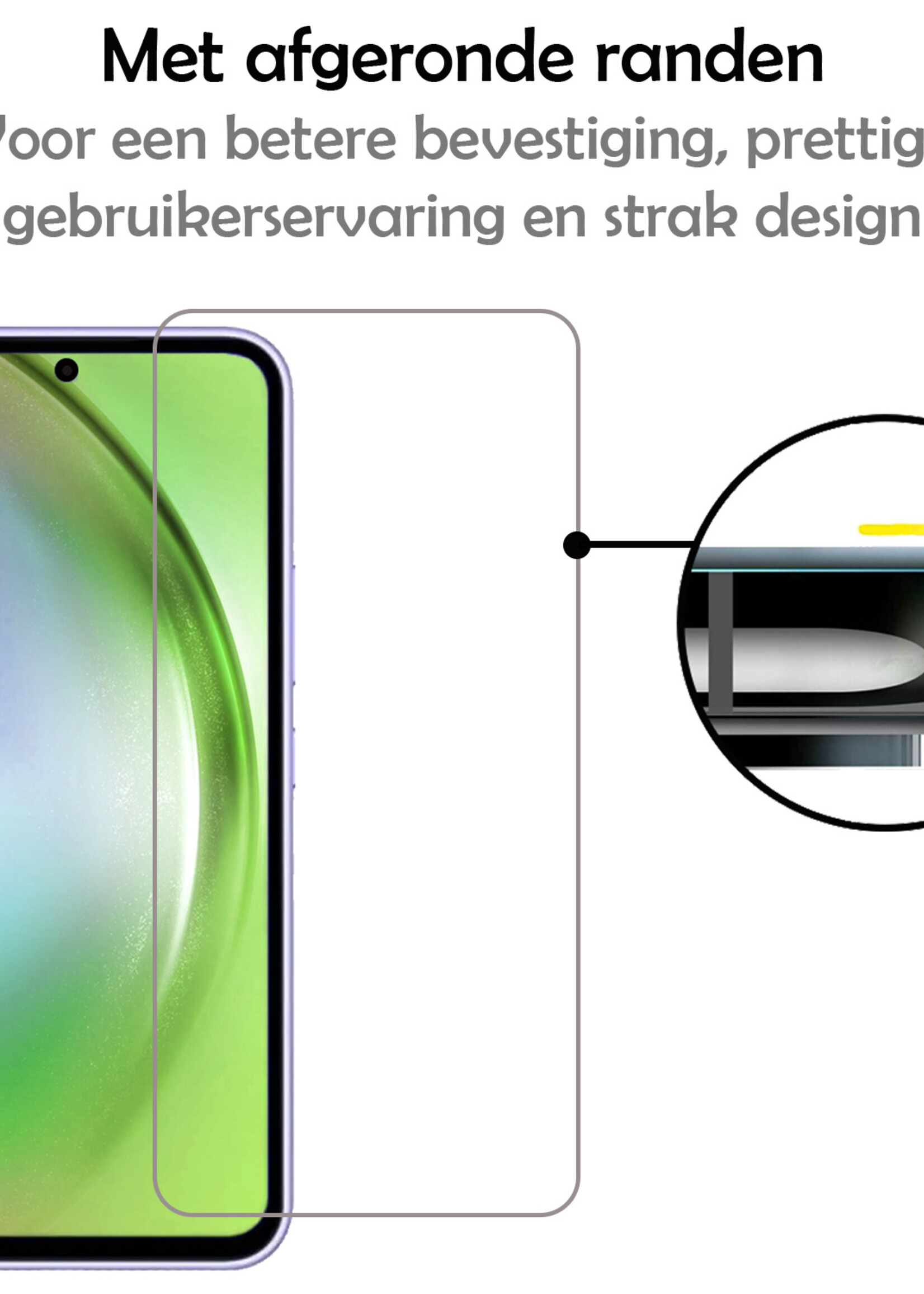 LUQ Screenprotector Geschikt voor Samsung A54 Screenprotector Beschermglas Gehard Glas - Screenprotector Geschikt voor Samsung Galaxy A54 Screenprotector Glas