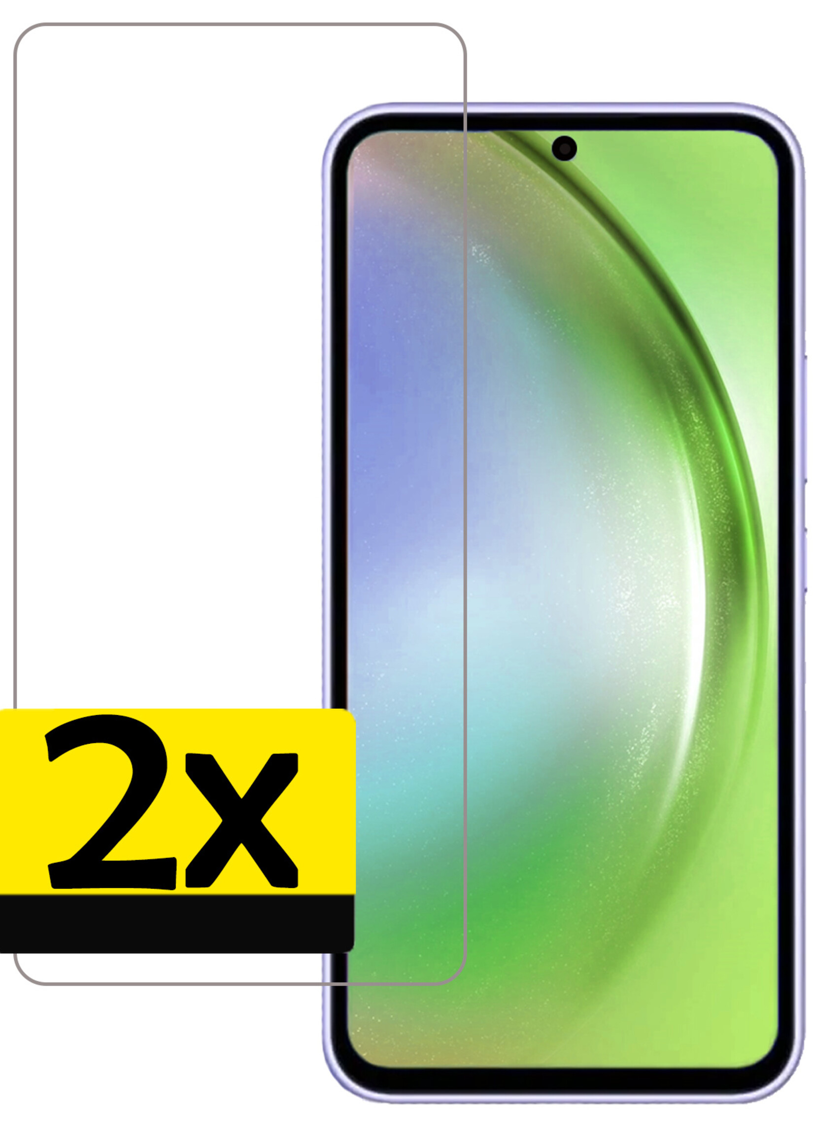 LUQ Screenprotector Geschikt voor Samsung A54 Screenprotector Beschermglas Gehard Glas - Screenprotector Geschikt voor Samsung Galaxy A54 Screenprotector Glas - 2 Stuks