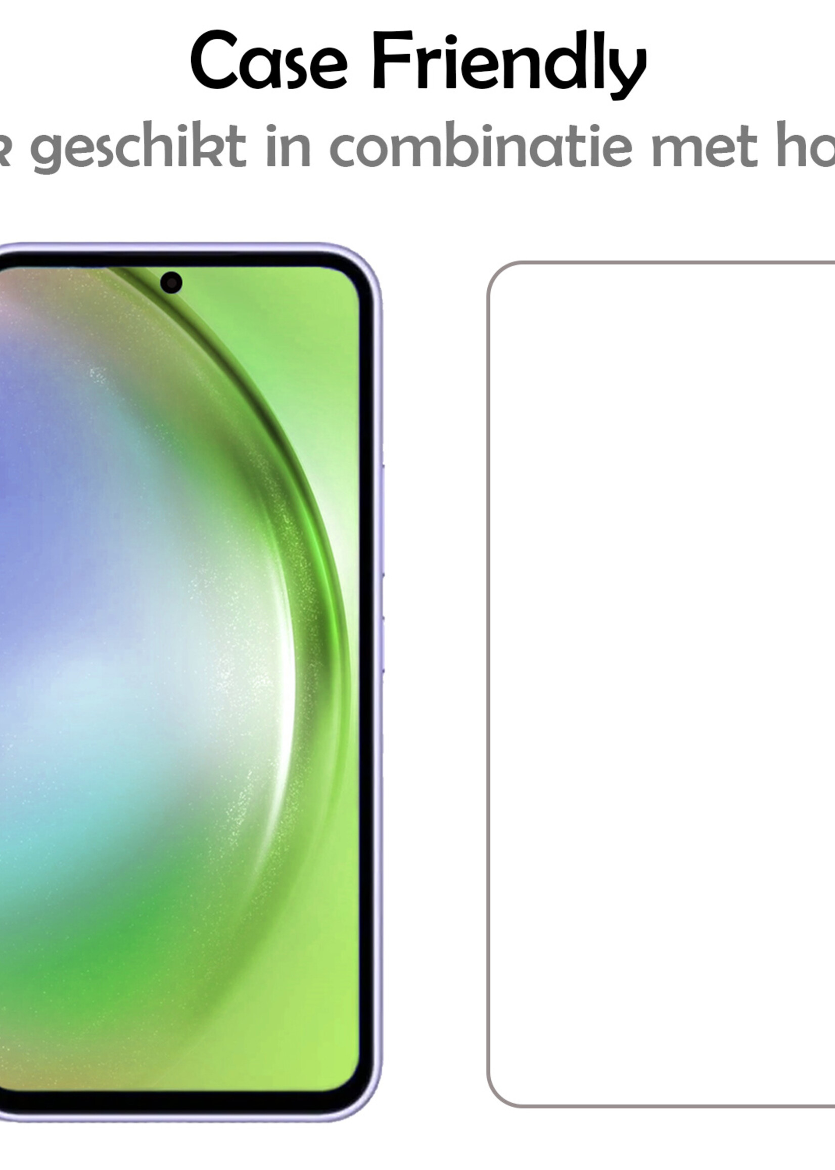 LUQ Screenprotector Geschikt voor Samsung A54 Screenprotector Beschermglas Gehard Glas - Screenprotector Geschikt voor Samsung Galaxy A54 Screenprotector Glas - 2 Stuks