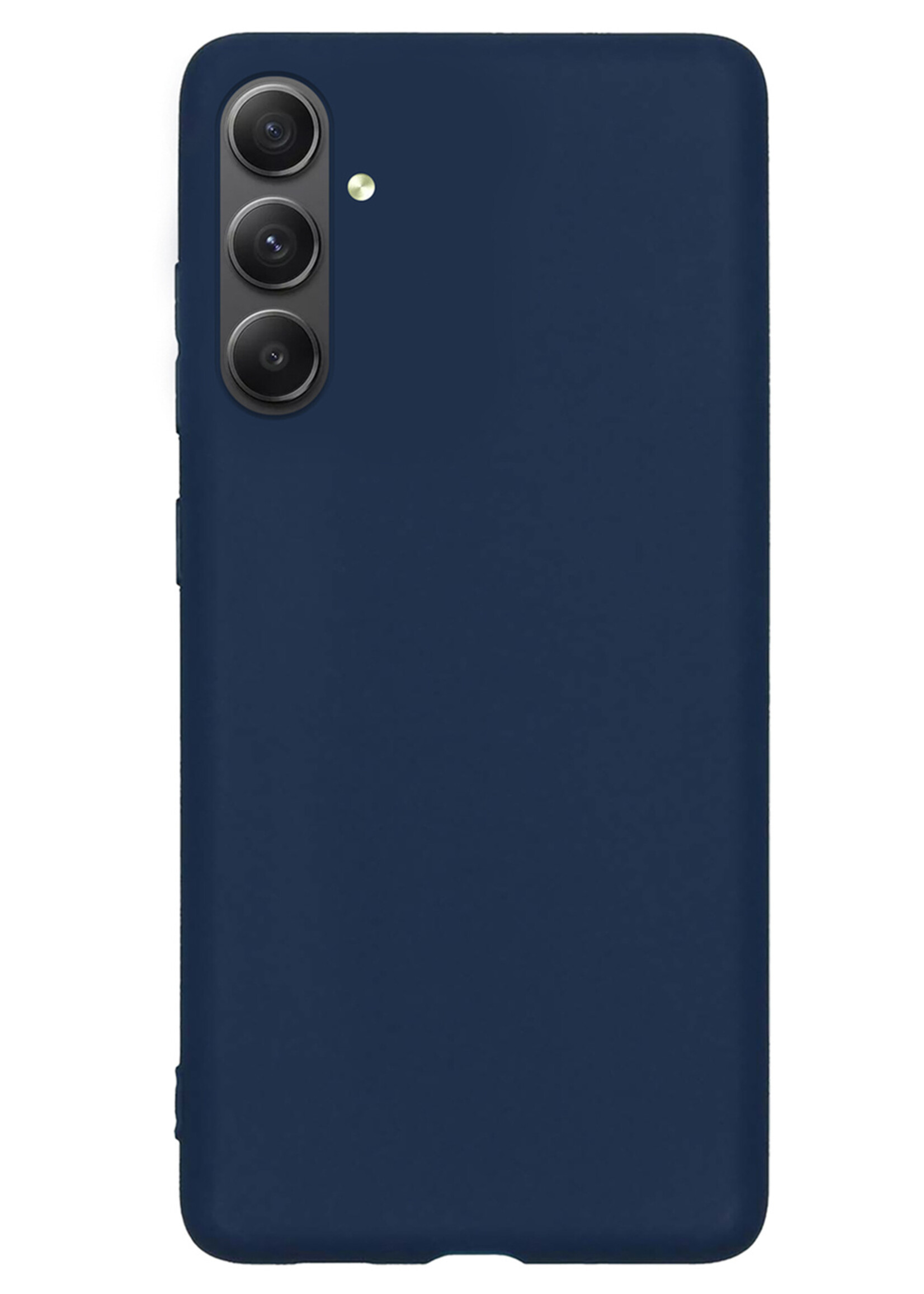 LUQ Hoesje Geschikt voor Samsung A54 Hoesje Siliconen Case - Hoes Geschikt voor Samsung Galaxy A54 Hoes Siliconen - Donkerblauw