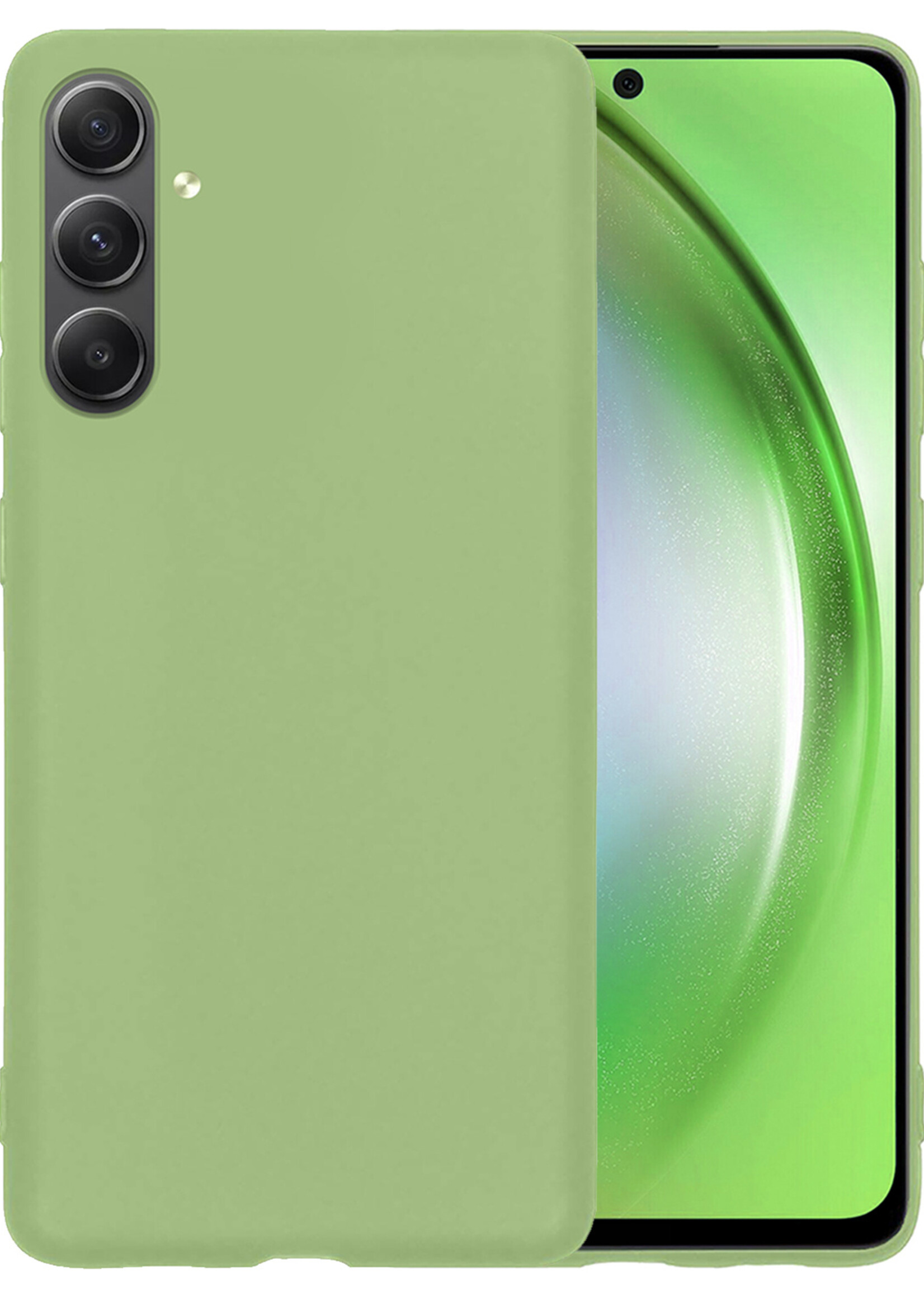 LUQ Hoesje Geschikt voor Samsung A54 Hoesje Siliconen Case - Hoes Geschikt voor Samsung Galaxy A54 Hoes Siliconen - Groen