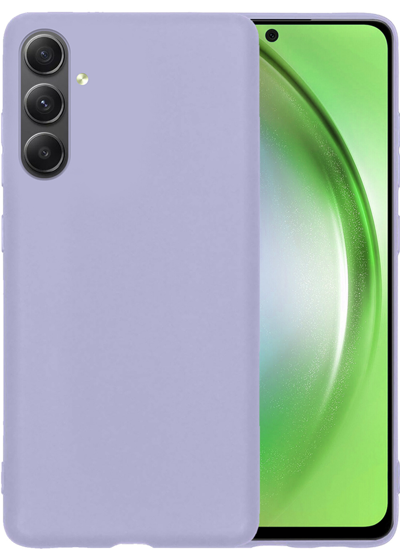 LUQ Hoesje Geschikt voor Samsung A54 Hoesje Siliconen Case - Hoes Geschikt voor Samsung Galaxy A54 Hoes Siliconen - Lila