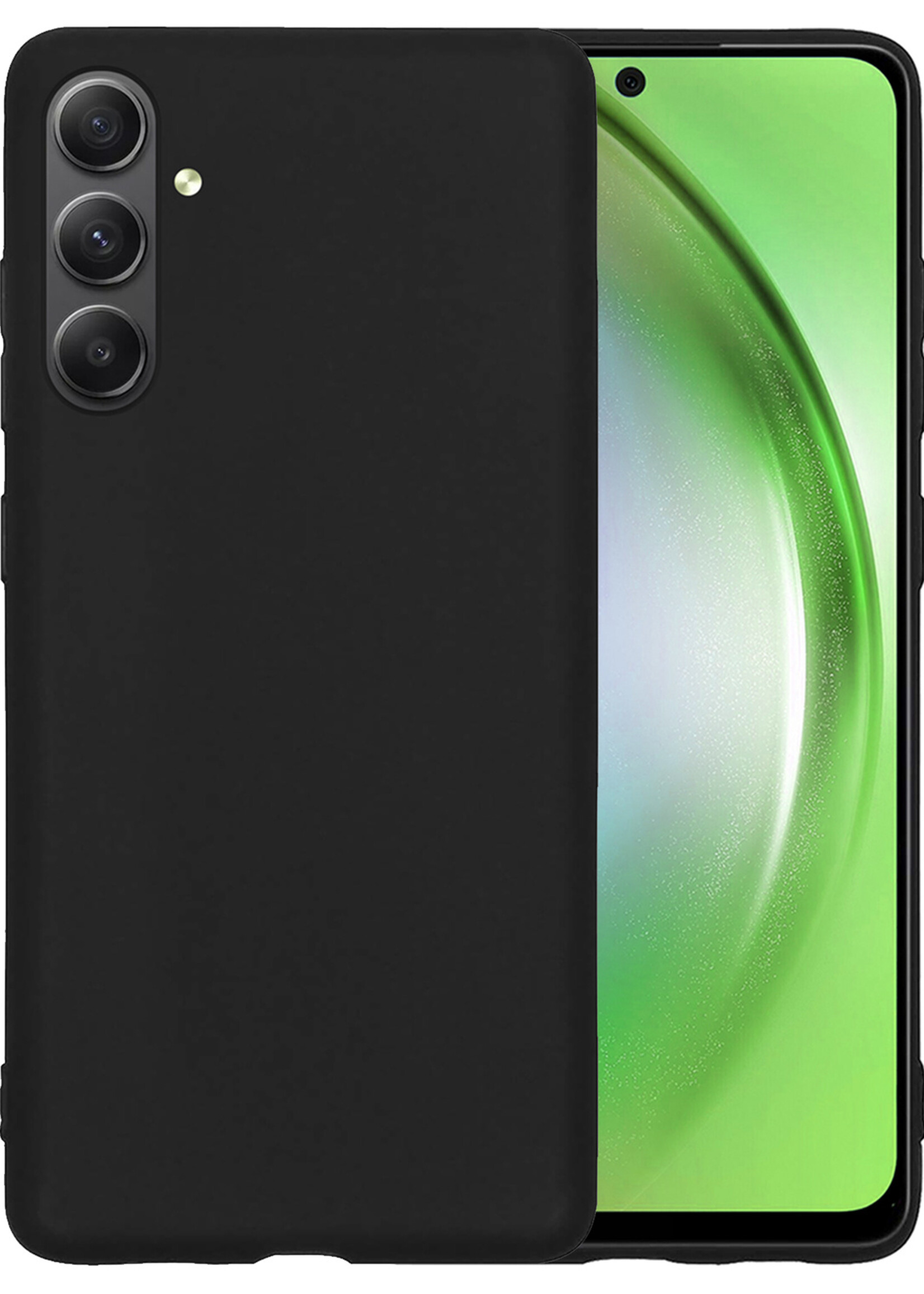 LUQ Hoesje Geschikt voor Samsung A54 Hoesje Siliconen Case - Hoes Geschikt voor Samsung Galaxy A54 Hoes Siliconen - Zwart