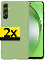 LUQ LUQ Samsung Galaxy A54 Hoesje Siliconen - Groen - 2 PACK