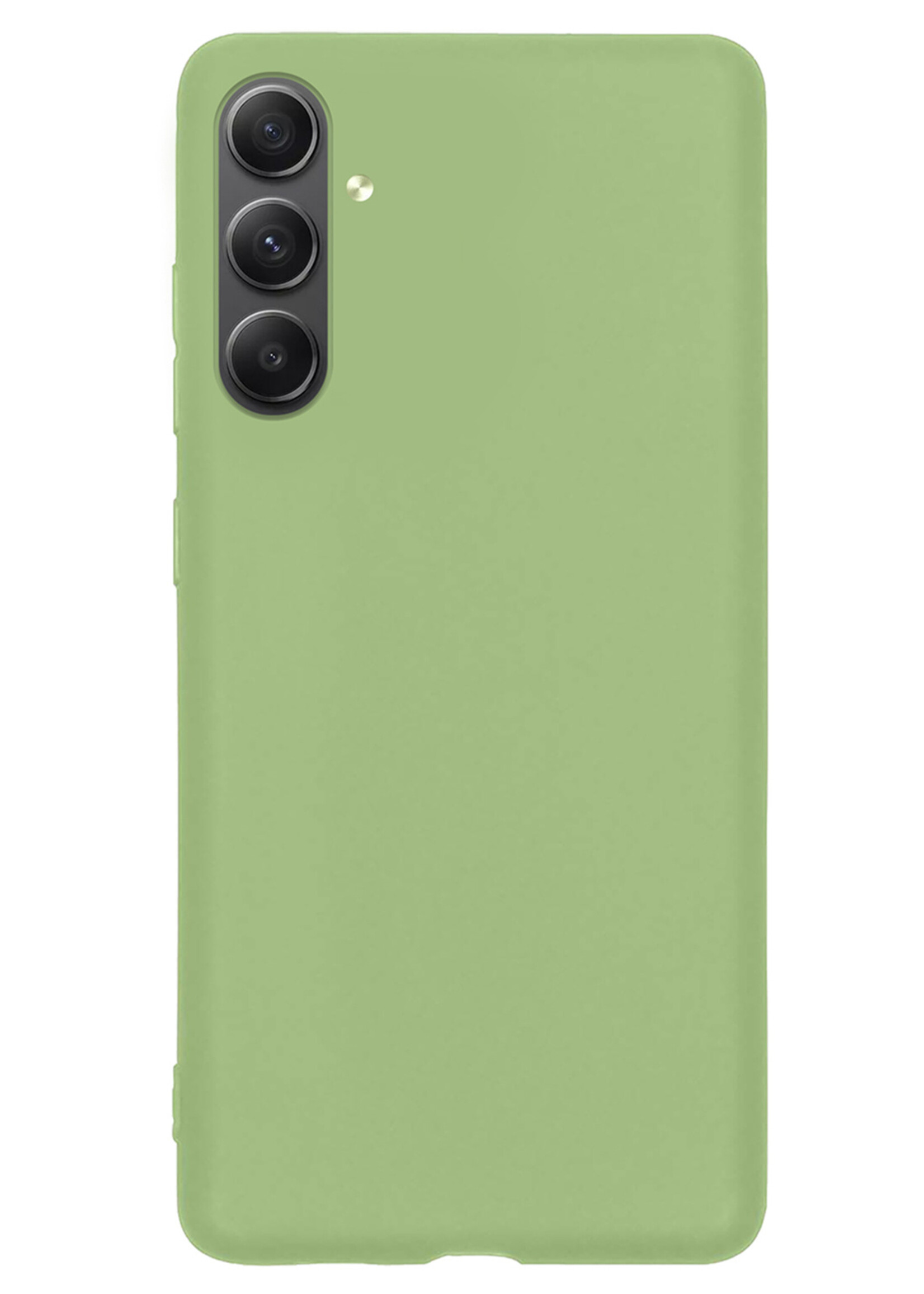 LUQ Hoesje Geschikt voor Samsung A54 Hoesje Siliconen Case - Hoes Geschikt voor Samsung Galaxy A54 Hoes Siliconen - Groen - 2 Stuks