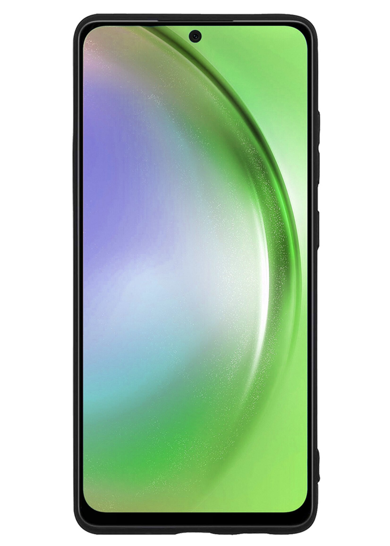 LUQ Hoesje Geschikt voor Samsung A54 Hoesje Siliconen Case Met Screenprotector - Hoes Geschikt voor Samsung Galaxy A54 Hoes Siliconen - Zwart