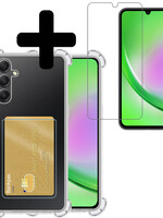 LUQ Samsung Galaxy A34 Hoesje Pashouder Met Screenprotector