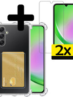 LUQ LUQ Samsung Galaxy A34 Hoesje Pashouder Met 2x Screenprotector