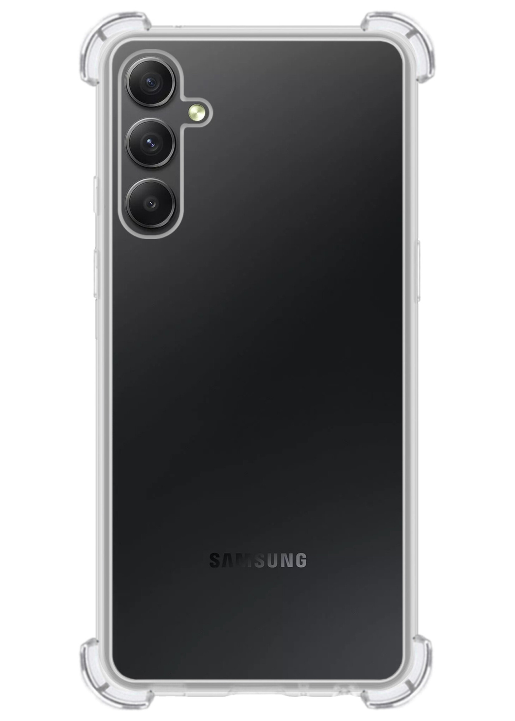 LUQ Hoesje Geschikt voor Samsung A34 Hoesje Shockproof Case Siliconen - Hoes Geschikt voor Samsung Galaxy A34 Hoes Cover Siliconen - Transparant