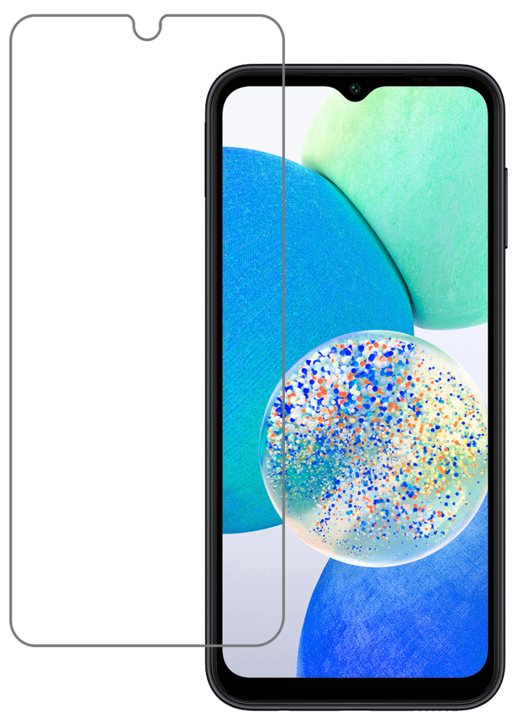 LUQ Screenprotector Geschikt voor Samsung A14 Screenprotector Beschermglas Gehard Glas - Screenprotector Geschikt voor Samsung Galaxy A14 Screenprotector Glas