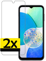 LUQ Samsung Galaxy A14 Screenprotector Glas - 2 PACK