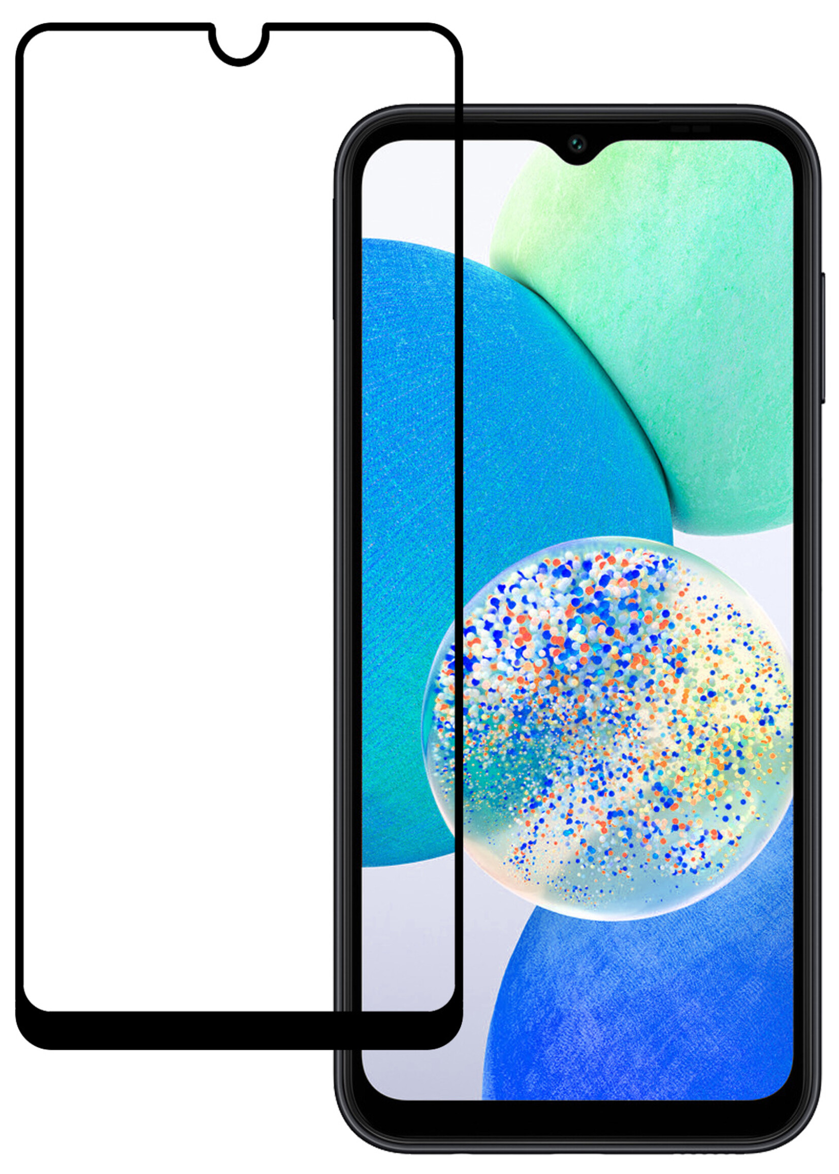 LUQ Screenprotector Geschikt voor Samsung A14 Screenprotector Glas Full Cover - Screenprotector Geschikt voor Samsung Galaxy A14 Screenprotector Full Cover
