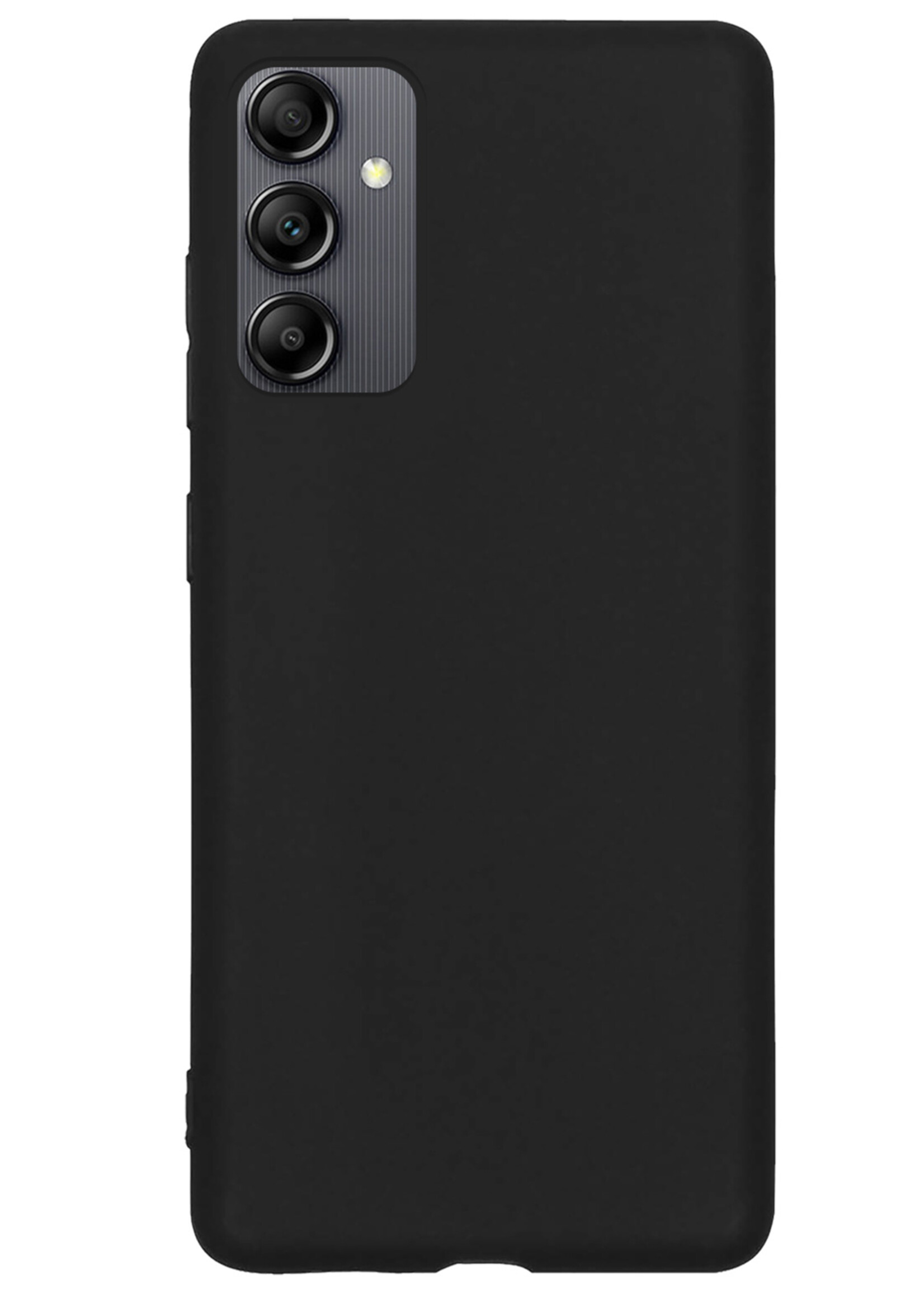 LUQ Hoesje Geschikt voor Samsung A14 Hoesje Siliconen Case - Hoes Geschikt voor Samsung Galaxy A14 Hoes Siliconen - Zwart - 2 Stuks